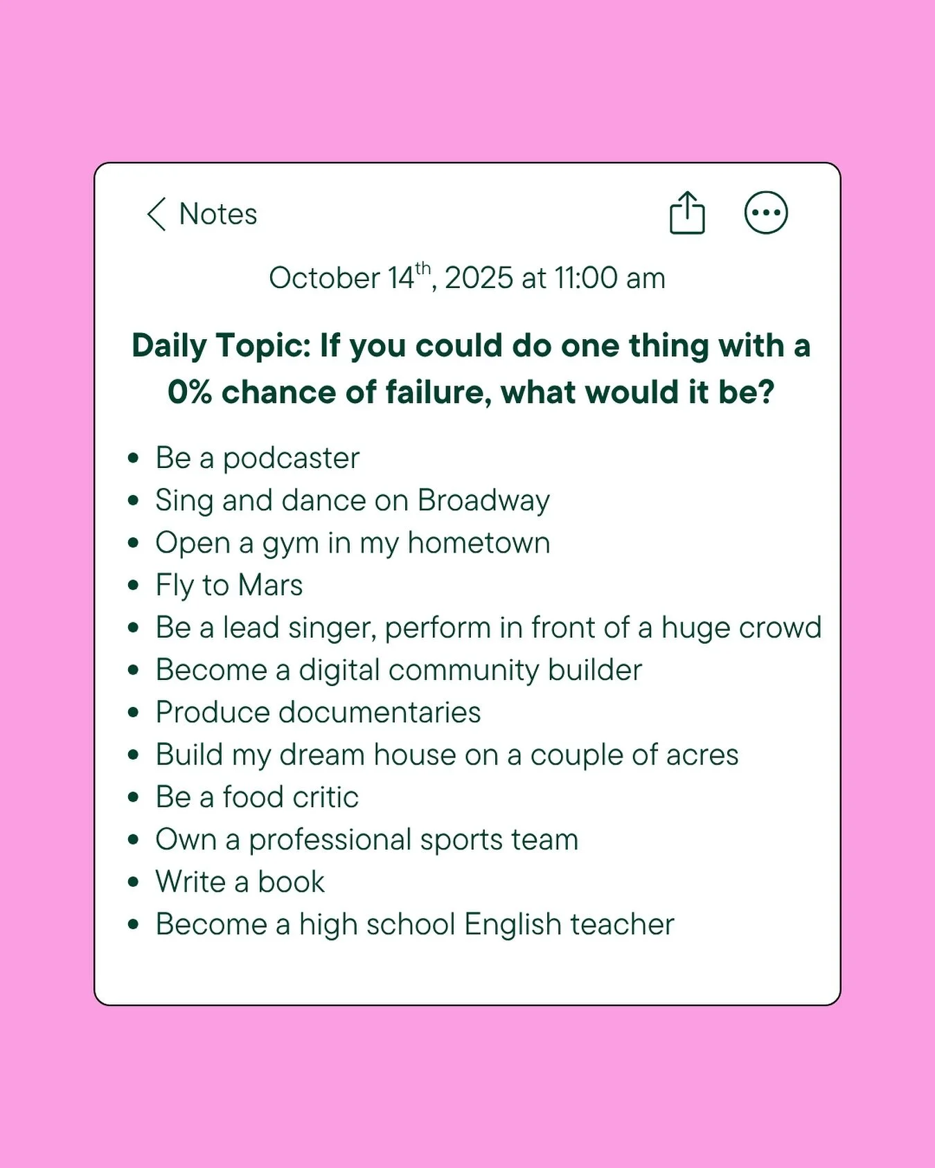What would you do with a 0% chance of failure? 🙌👀💖

Join the conversation on Slack to hear more from women on all things work and play #WorkLikeAGirl

🔗 in bio