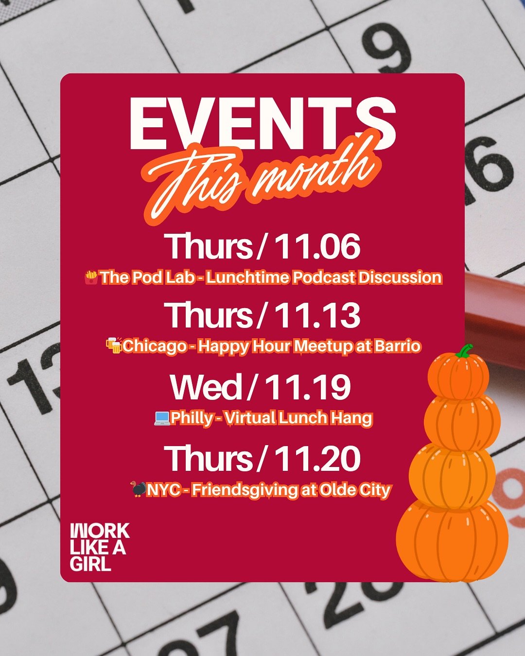 We&rsquo;ve got a busy month ahead @worklikeagirl &mdash; here&rsquo;s what&rsquo;s on the agenda 👀🙌🗓️

Join the conversation on Slack so you don&rsquo;t miss a thing! 💖 #WorkLikeAGirl

🔗 links in bio to register for everything!