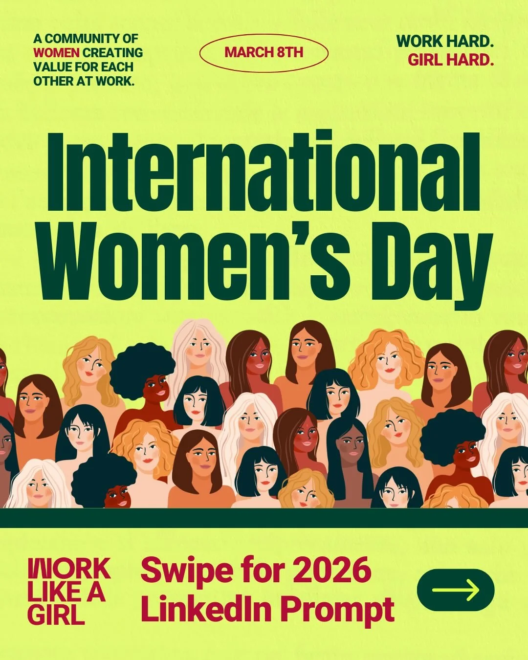 International Women&rsquo;s Day is almost here! 👯&zwj;♀️

This year, we&rsquo;re inviting the WLAG community to share one simple but powerful reflection on LinkedIn. 🌟

&ldquo;Because she taught me ________, I can now ________.&rdquo;

Starting Mar