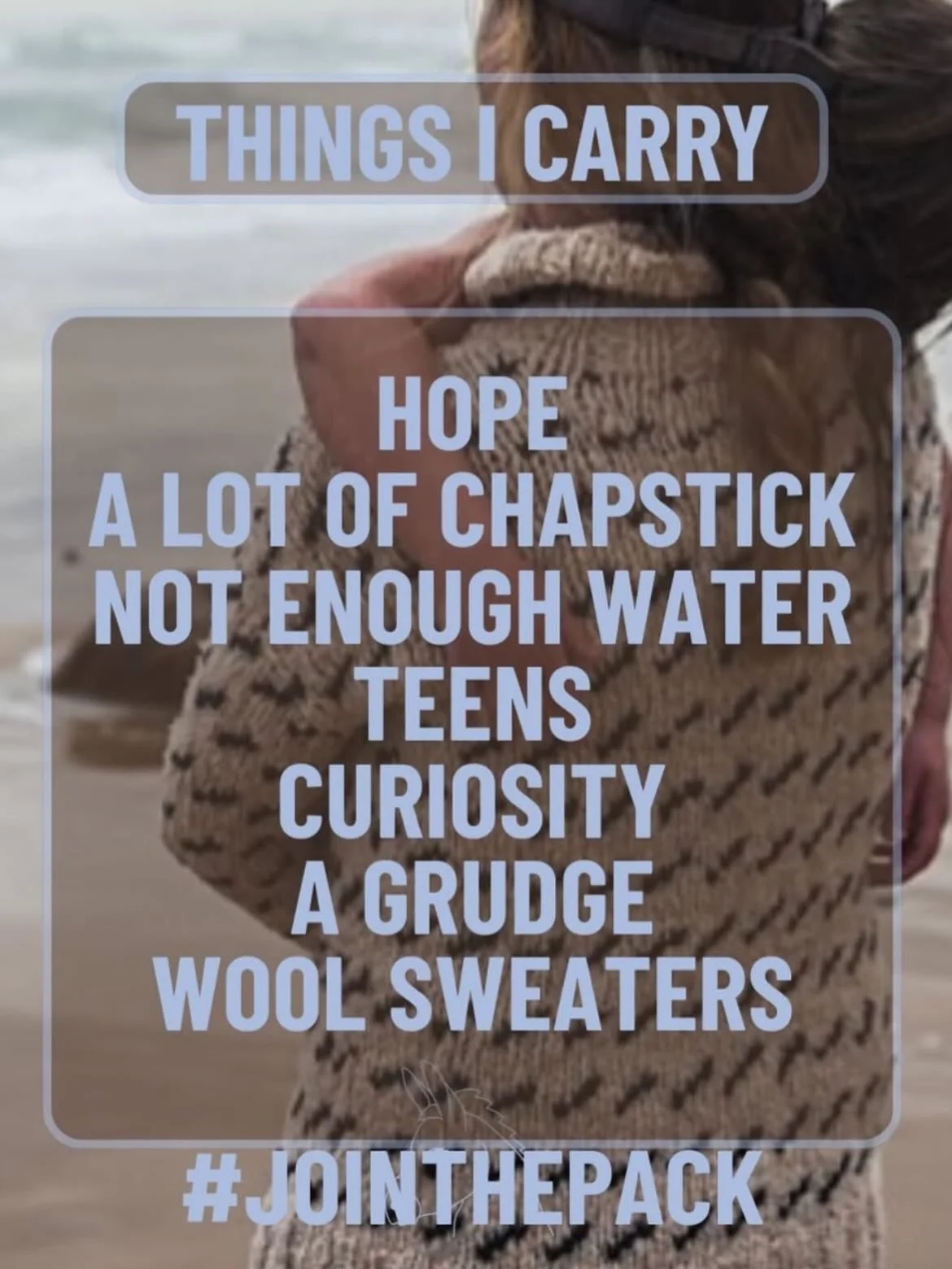 The careers. The relationships. The invisible labor. The emotional weight. The impossible expectations. The daily decisions nobody sees.

Women carry ALL the things, but we don&rsquo;t carry them alone. 💙 

Here&rsquo;s every &ldquo;things I carry&r