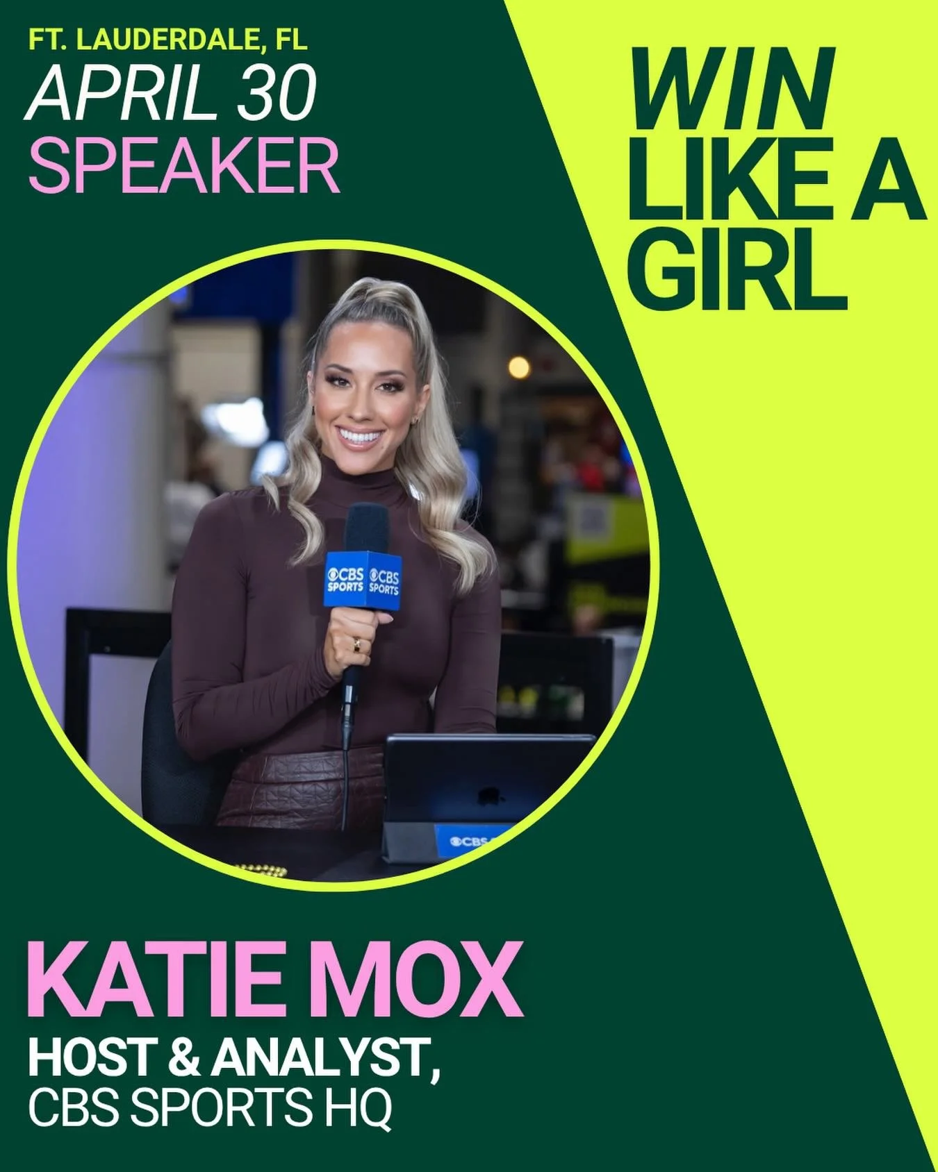 🏆 Win Like A Girl Speaker Announcement 🎉
We are thrilled to welcome @katiemoxbets to the #WinLikeAGirl stage!

Katie Mox is a host and betting analyst who built her career by betting on herself&mdash;long before she ever covered sports professional