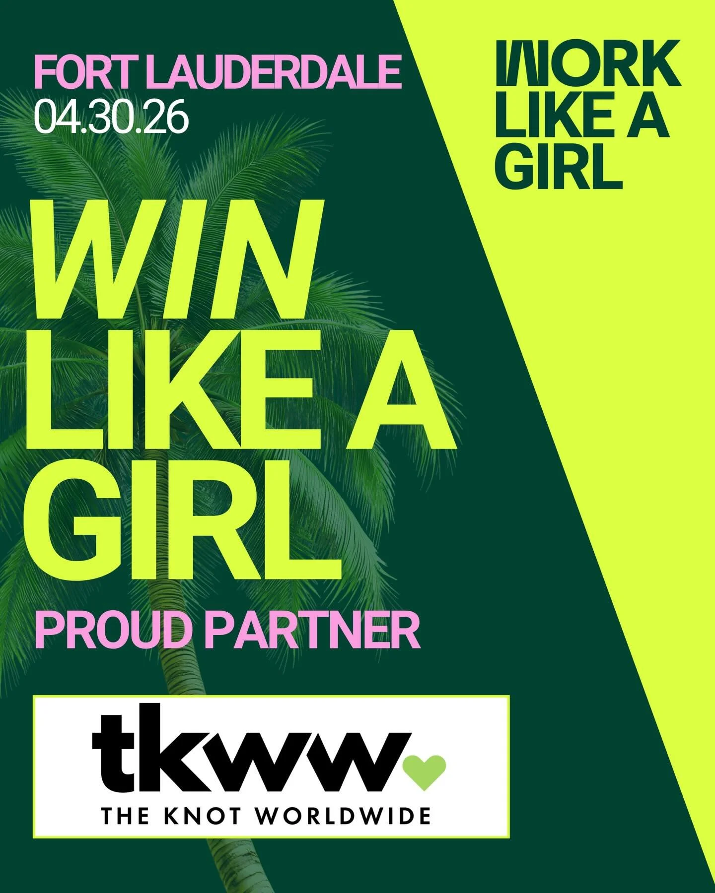 Swipe to meet the second round of brands supporting Win Like A Girl ➡️

We&rsquo;re grateful to partner with @theknot, @meetcocolab, @fromthetopftl, @hyattcentriclasolas, @joinlunchtable, @yogajoint &amp; @thetoxftlauderdale for our high energy netwo