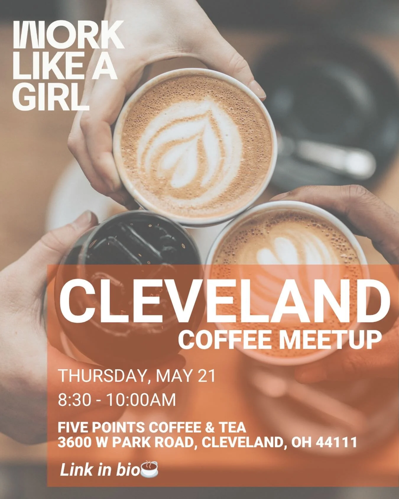 We&rsquo;re getting out of the group chat for coffee in Cleveland on May 21st! ☕️

💃🏽 What to expect: A no-pressure, casual networking vibe with like-minded working ladies. 

Whether you&rsquo;re early in your career or a seasoned professional, all