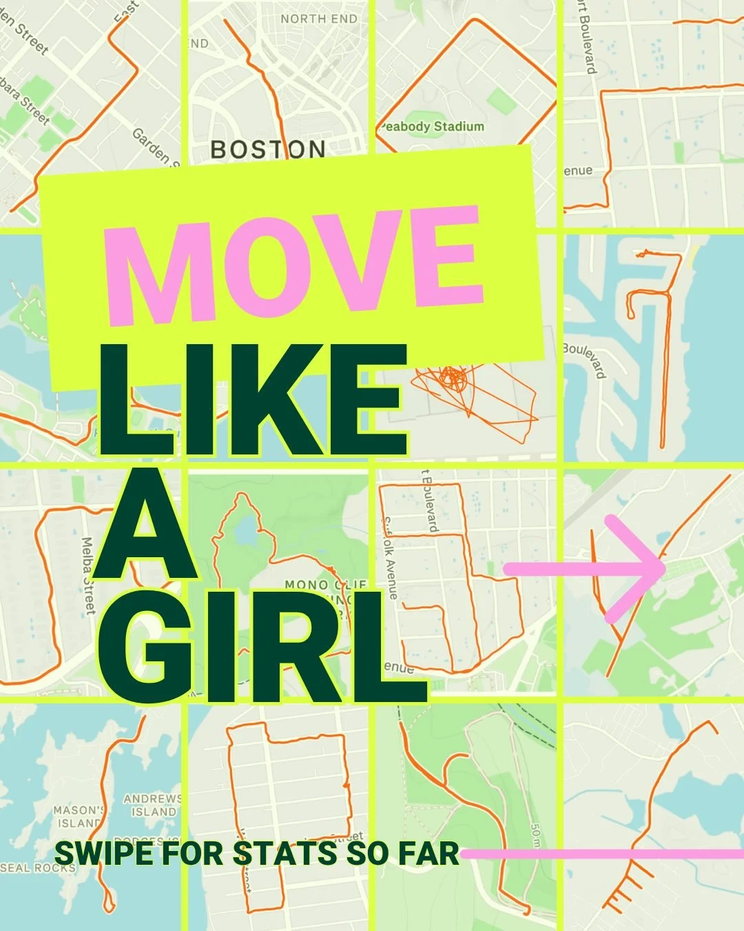 50 women. One Strava club. Hundreds of miles logged across cities, parks, and open water. 🗺️ 

Halfway through the 4-Week Accountability Challenge and we have one very important goal for the final stretch: spell out W-L-A-G with our Strava maps. 🤪
