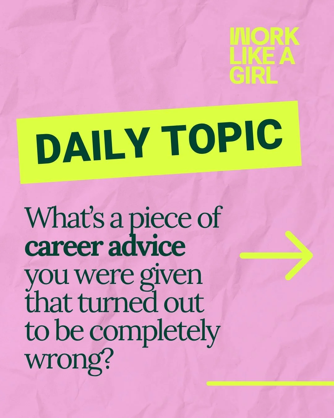 Today in #Daily-Topics, Danielle asked: what&rsquo;s a piece of career advice you were given that turned out to be completely wrong?

Spoiler: there&rsquo;s a lot of it out there. 🤣

Just because someone gave you advice doesn&rsquo;t mean it was rig