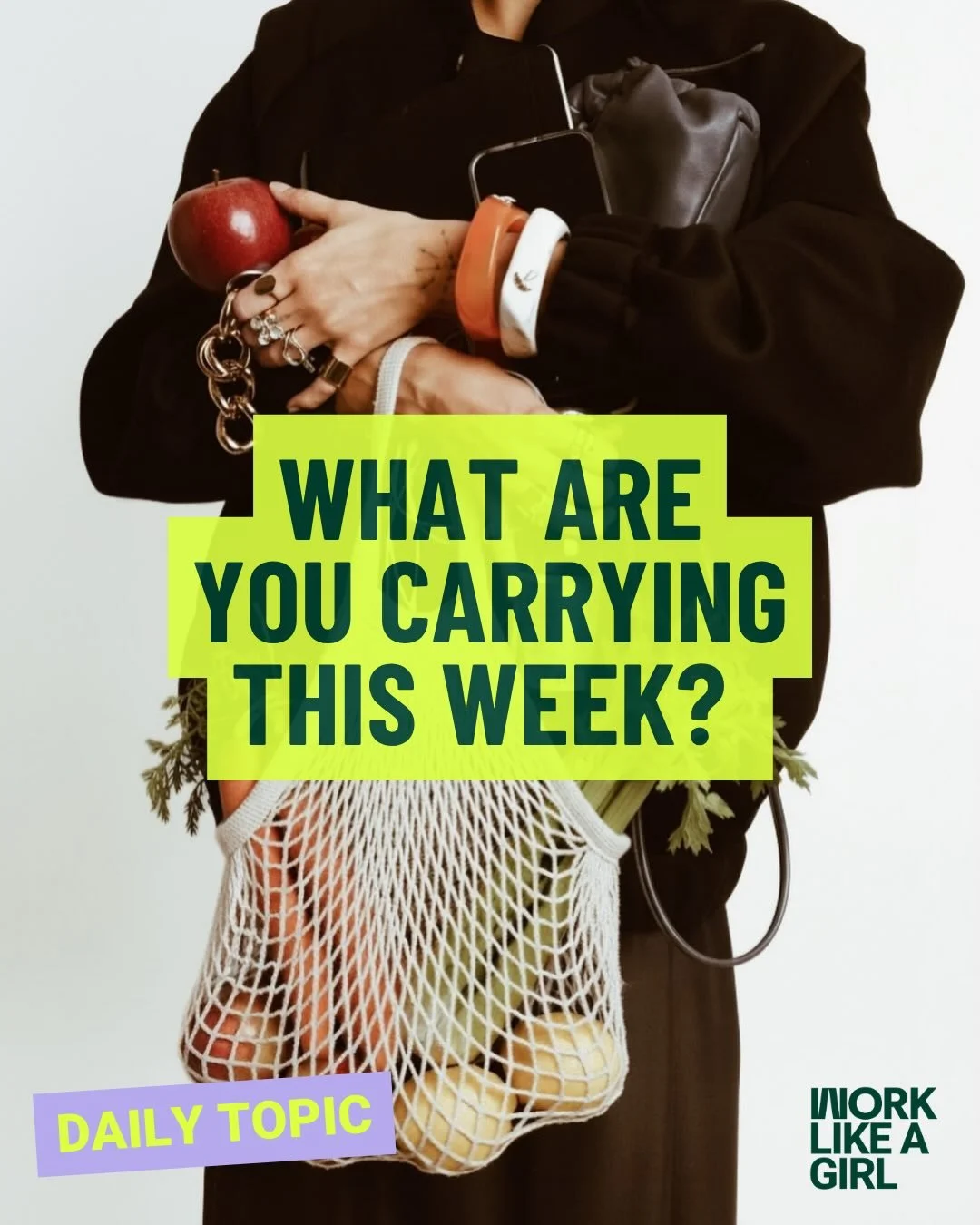 Every Monday, we ask: &ldquo;What are you carrying?&rdquo;

Stress. Excitement. Nervousness. Expectations. The thing you can&rsquo;t stop thinking about. The win you haven&rsquo;t told anyone yet.

Naming what you carry puts it into the universe &mda