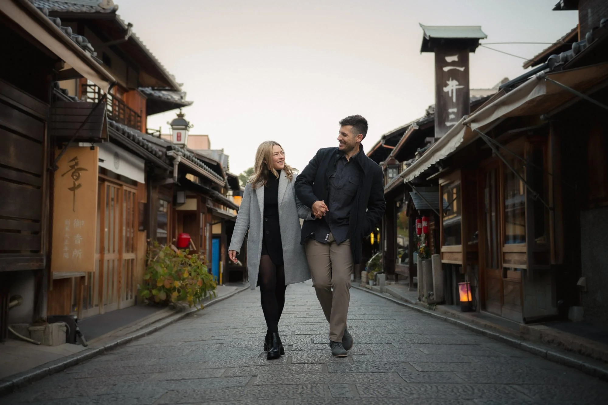Elopement photography session in Japan planned around timing and light