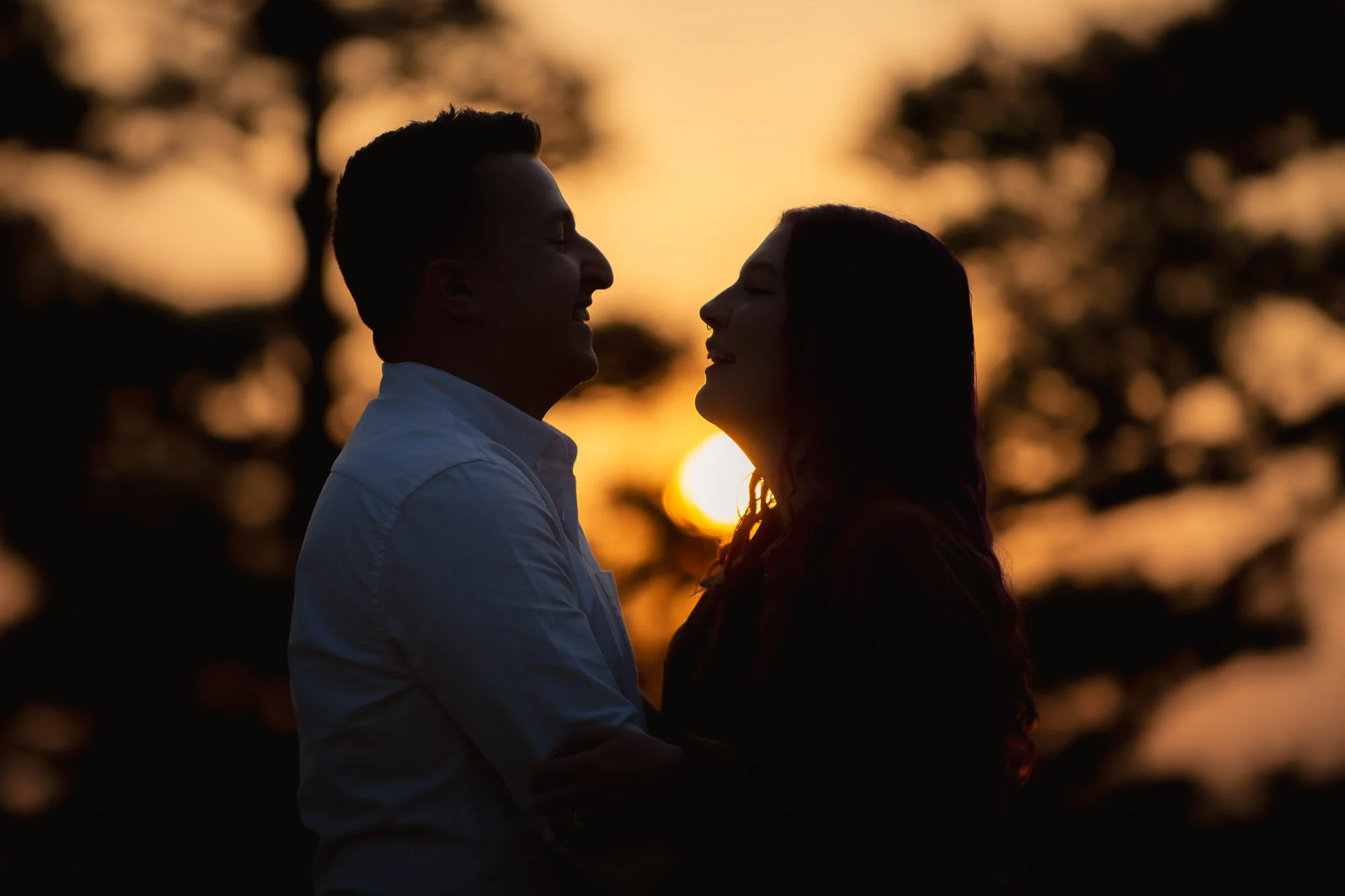 Young couple enjoy the sunset in Tokyo.
