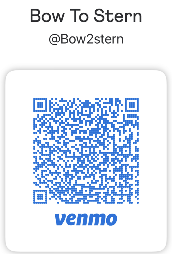 Venmo QR code @Bow2stern