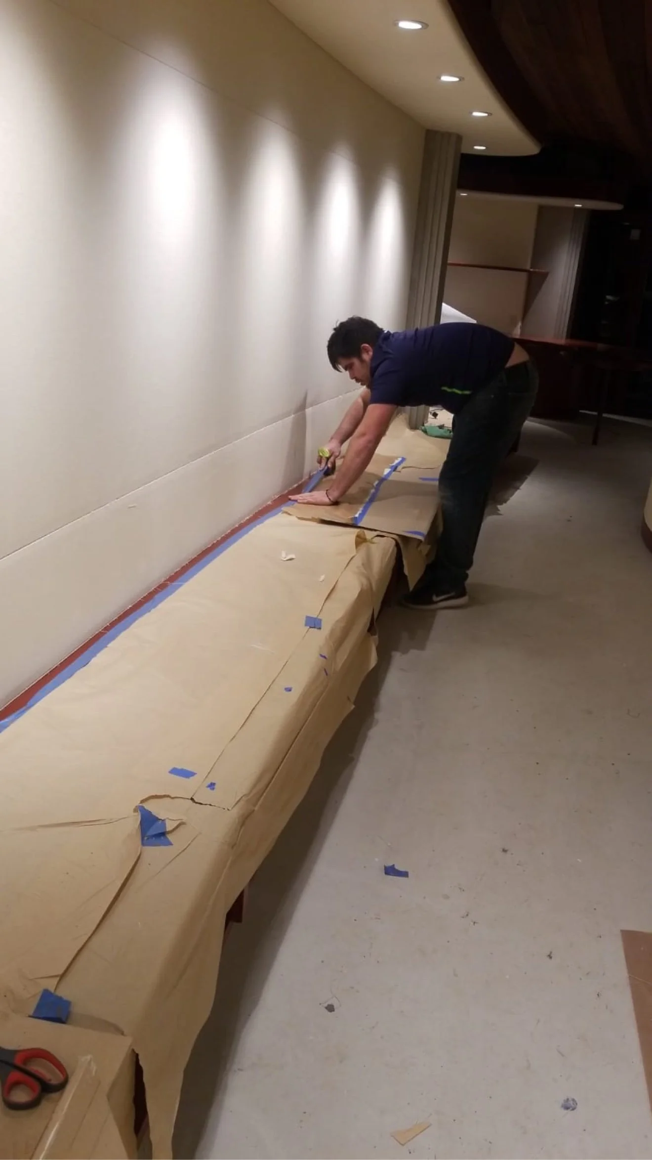 Whisper Wall panel installation in progress
