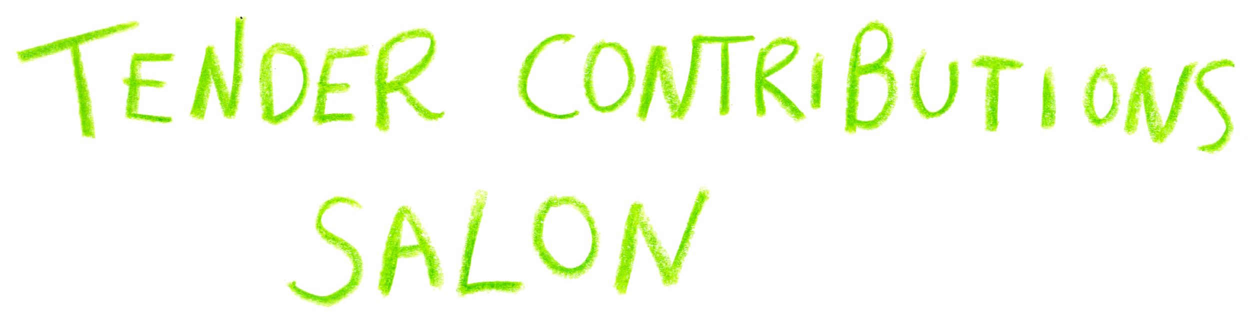 Sign that reads "TENDER CONSTRUCTIONS SALON" in green text.