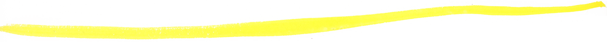 A yellow painted stripe on a white background.