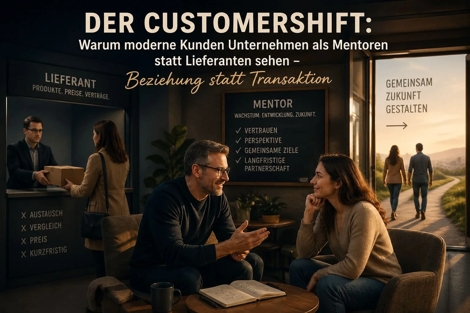 Der Customershift: Warum moderne Kunden Unternehmen als Mentoren statt Lieferanten sehen.