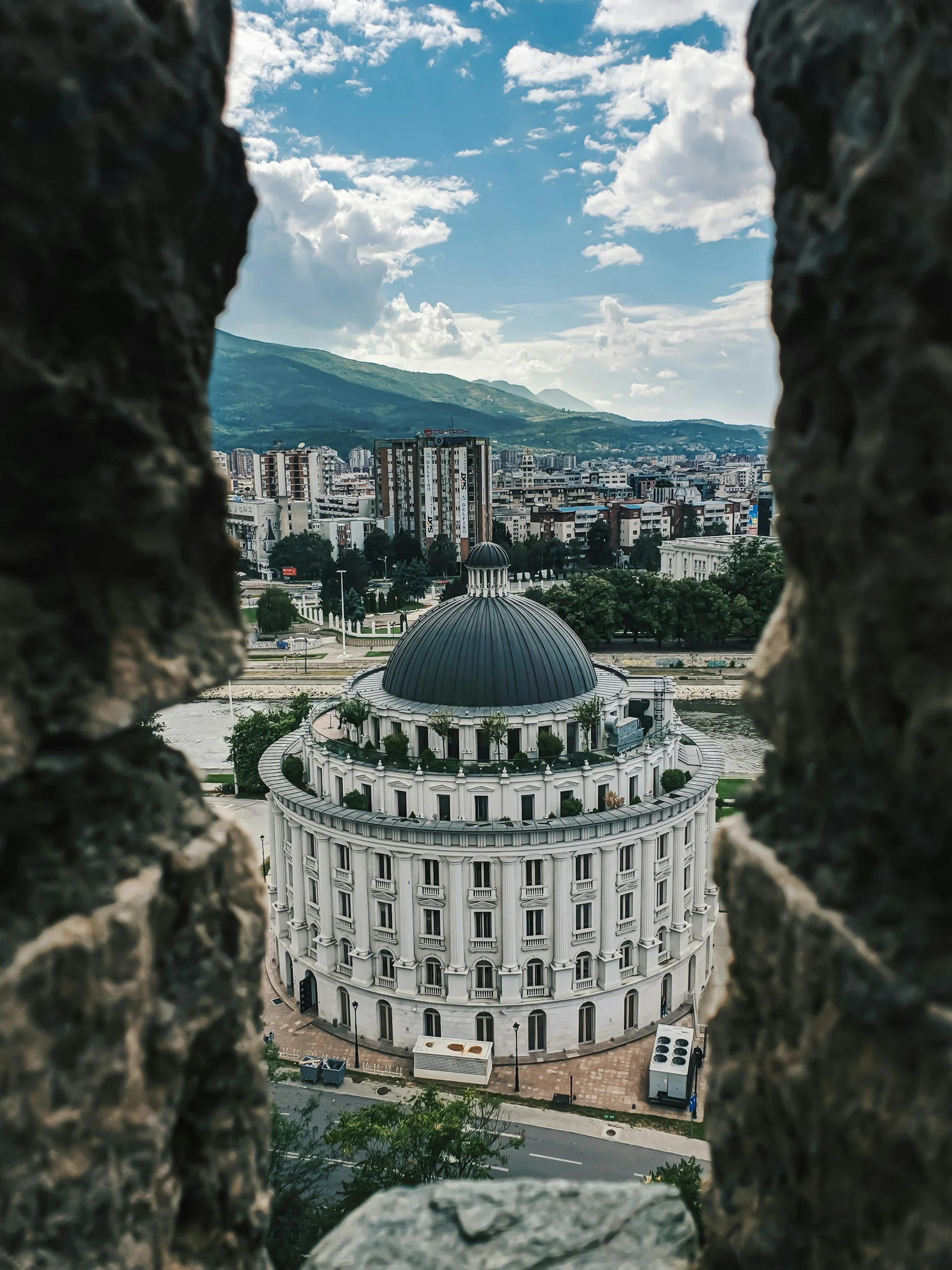 Skopje byggnad för konferens
