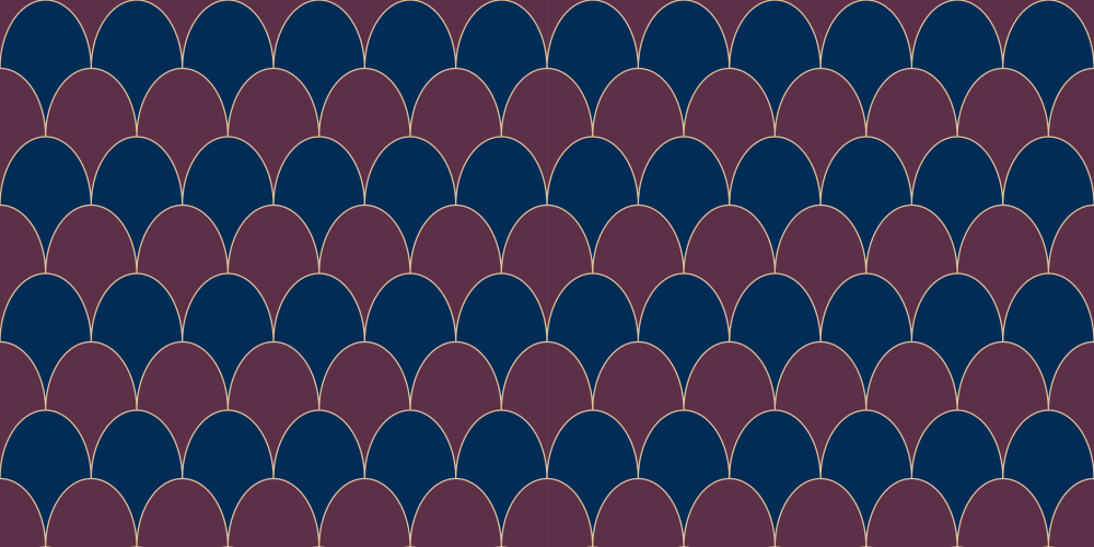 Geometric Pattern Fish Scales | Blue & Gurgundy