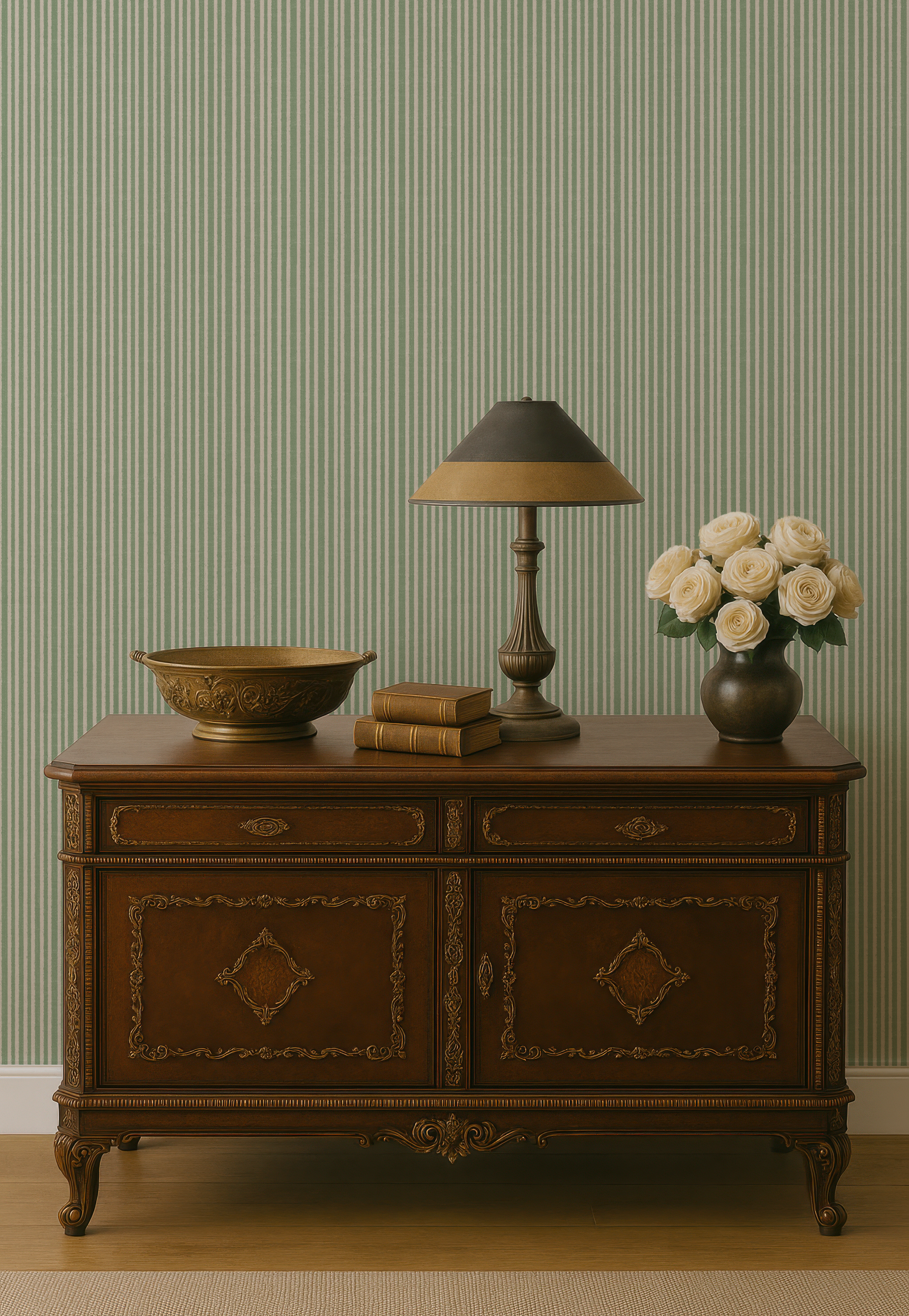 Brush Strokes Stripes Pattern Wallpaper
