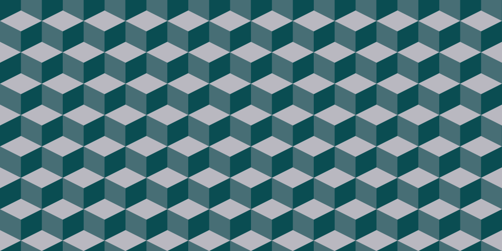Geometric Pattern Hexagons | Midnight Green & Silver