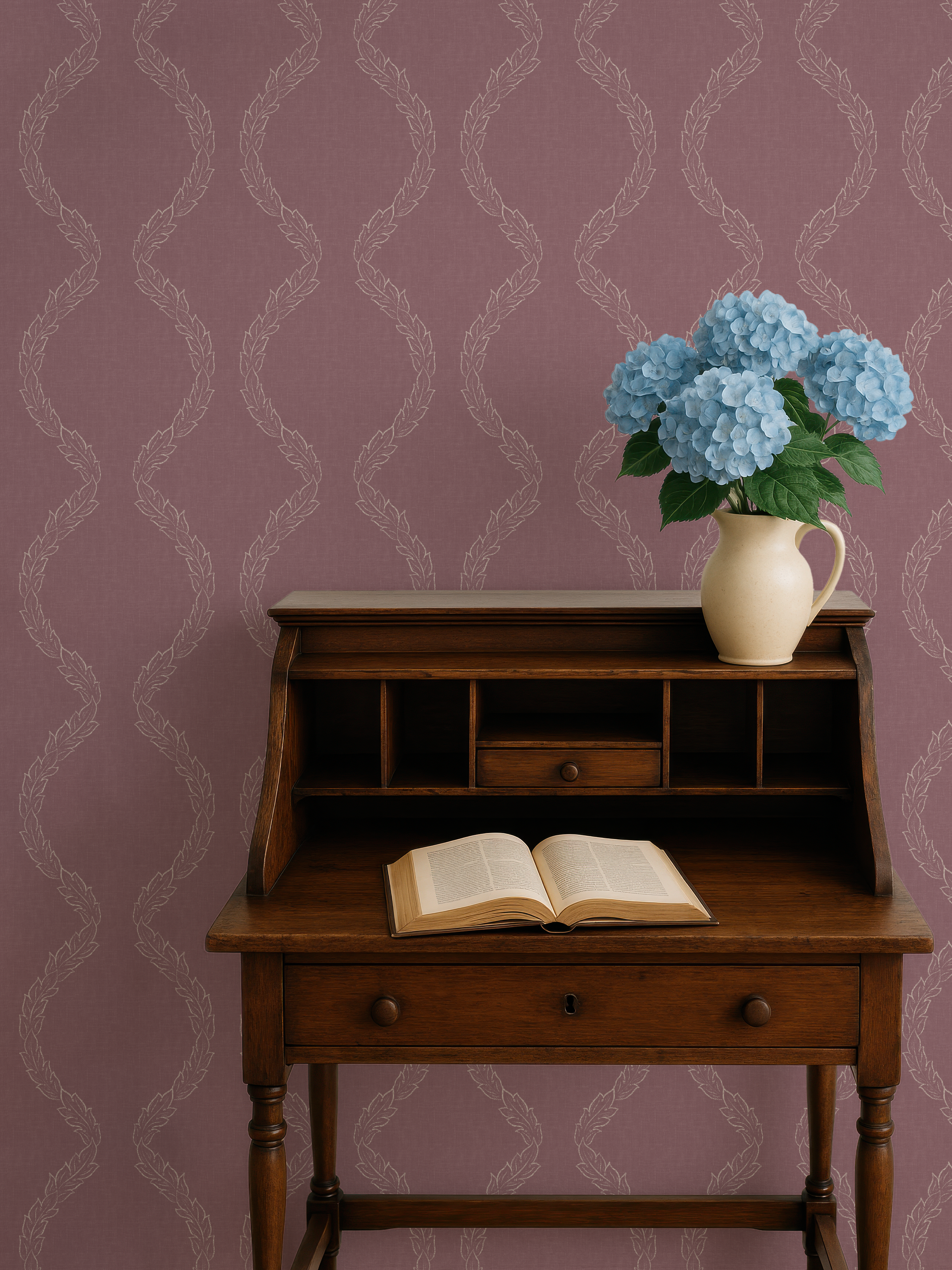 Silent Damasc Pattern Wallpaper