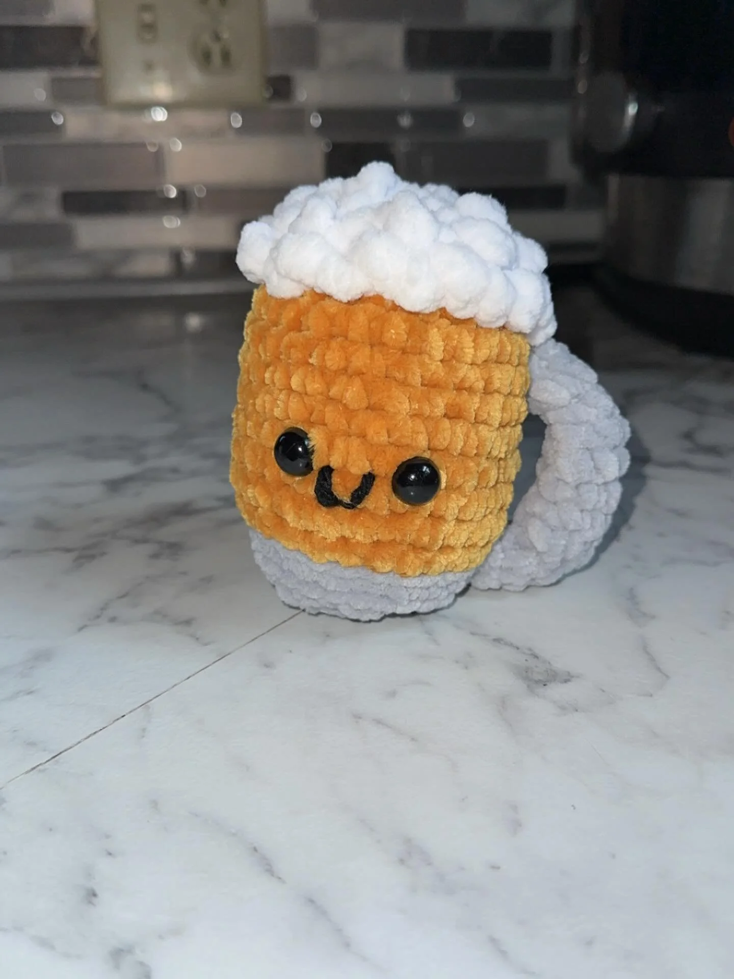 Finally found a beer that never spills! My first attempt at a crochet mini beer mug - cheers to that! With some practice, these will be a breeze to make🍻🧶

Pattern by @littlebabyrorycrafts 
 #crochet #crochetlove #crochetersofinstagram #handmade #f