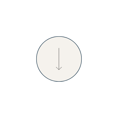 A clock showing 6:00 with a downward arrow in the center.