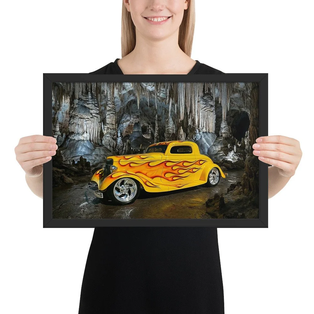 Framed photo paper poster