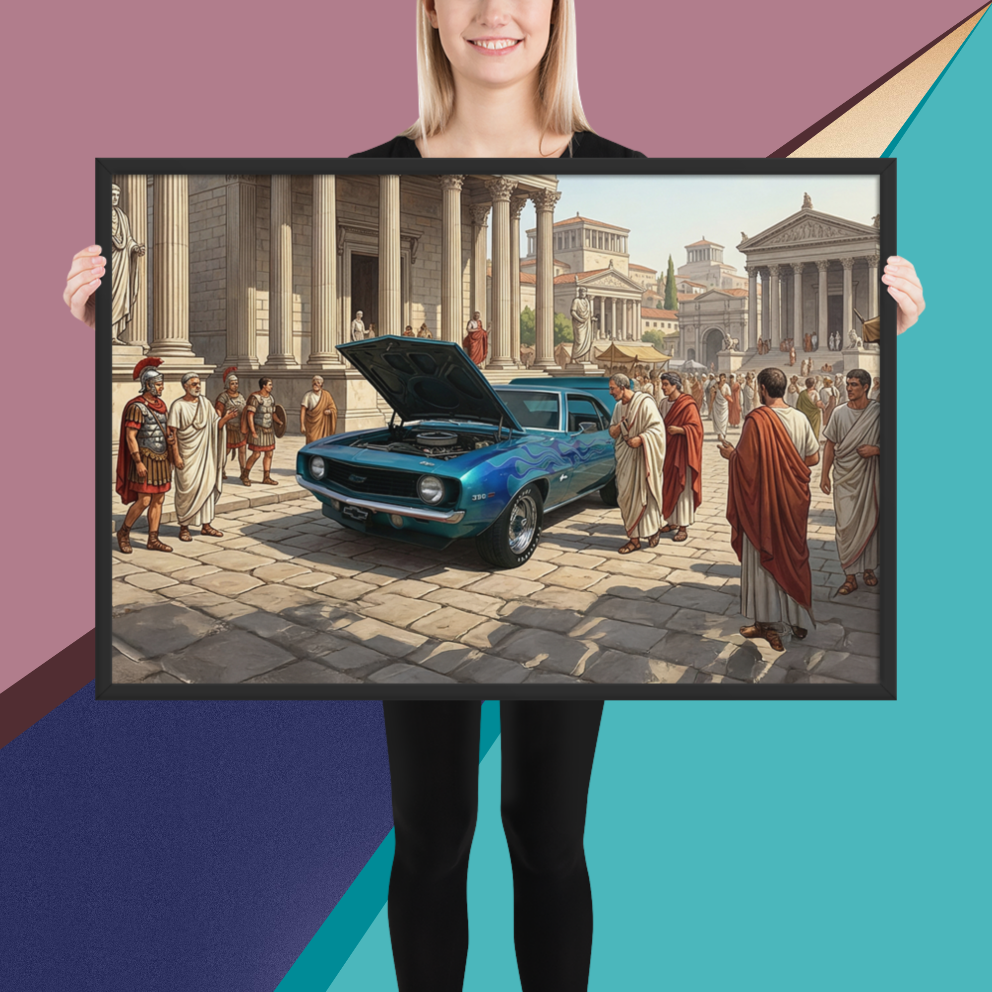 Framed photo paper poster
