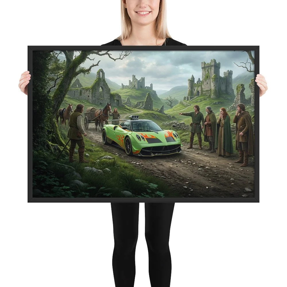 Framed photo paper poster