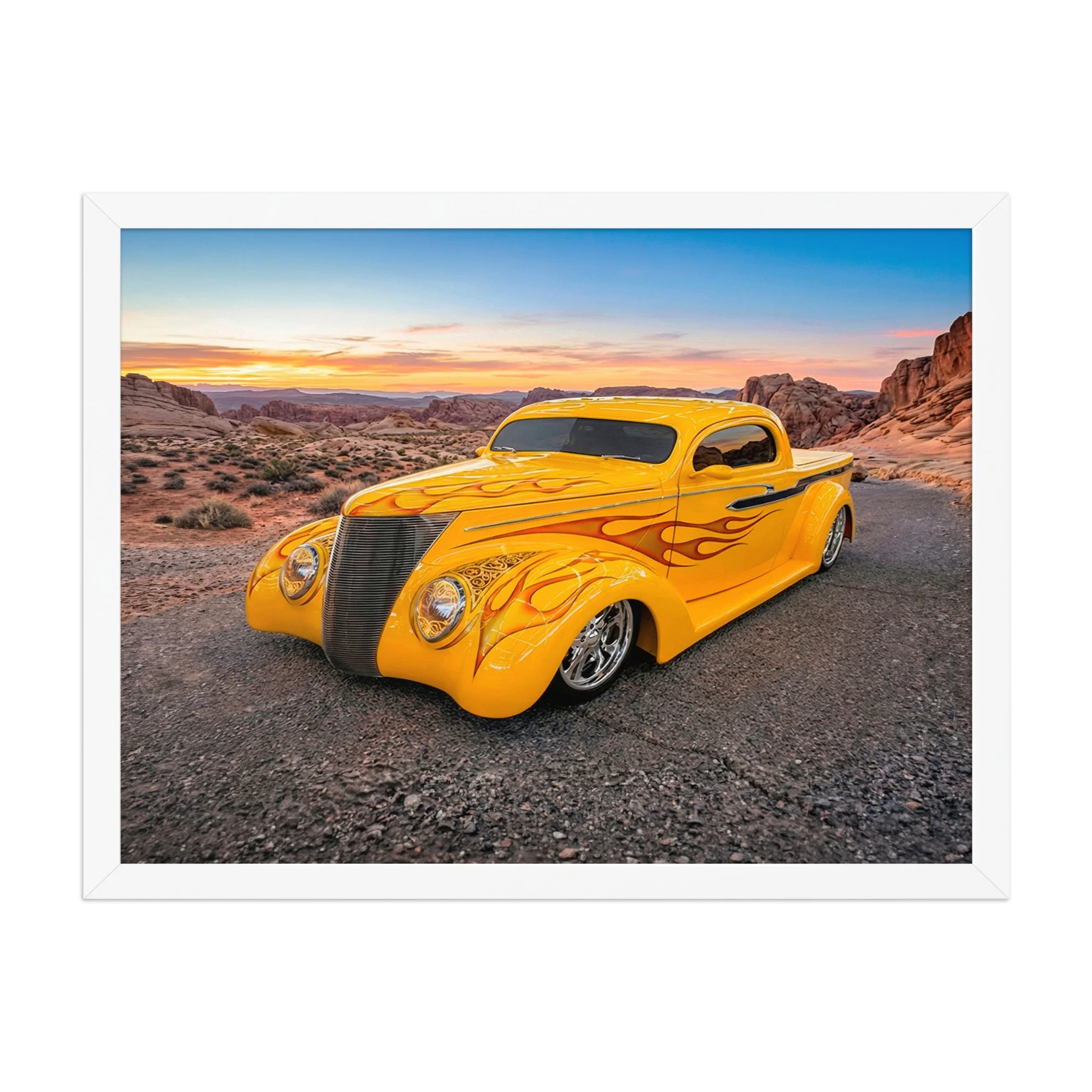 Framed photo paper poster