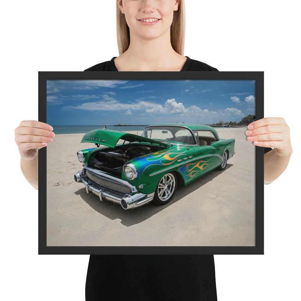 Framed photo paper poster