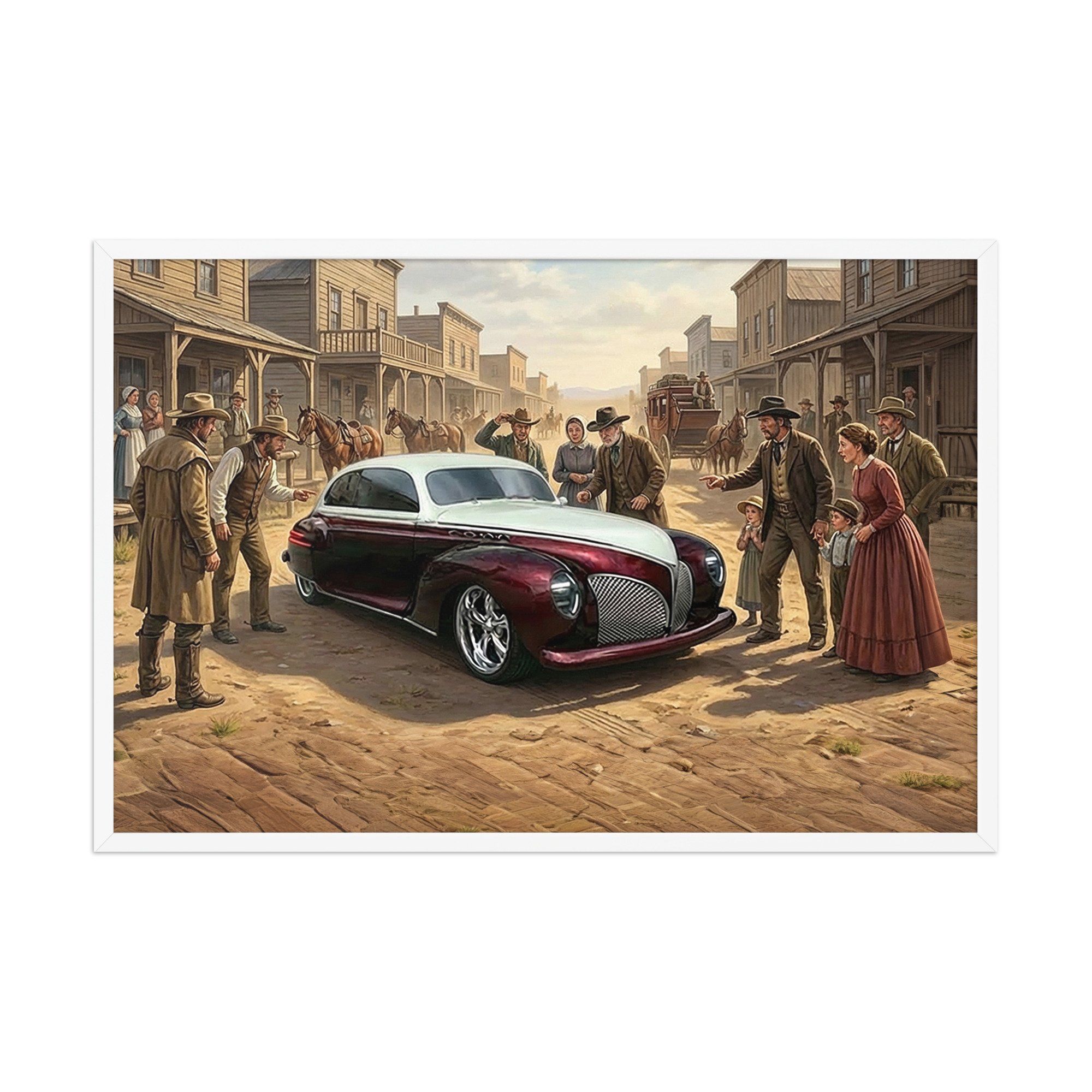 Framed photo paper poster