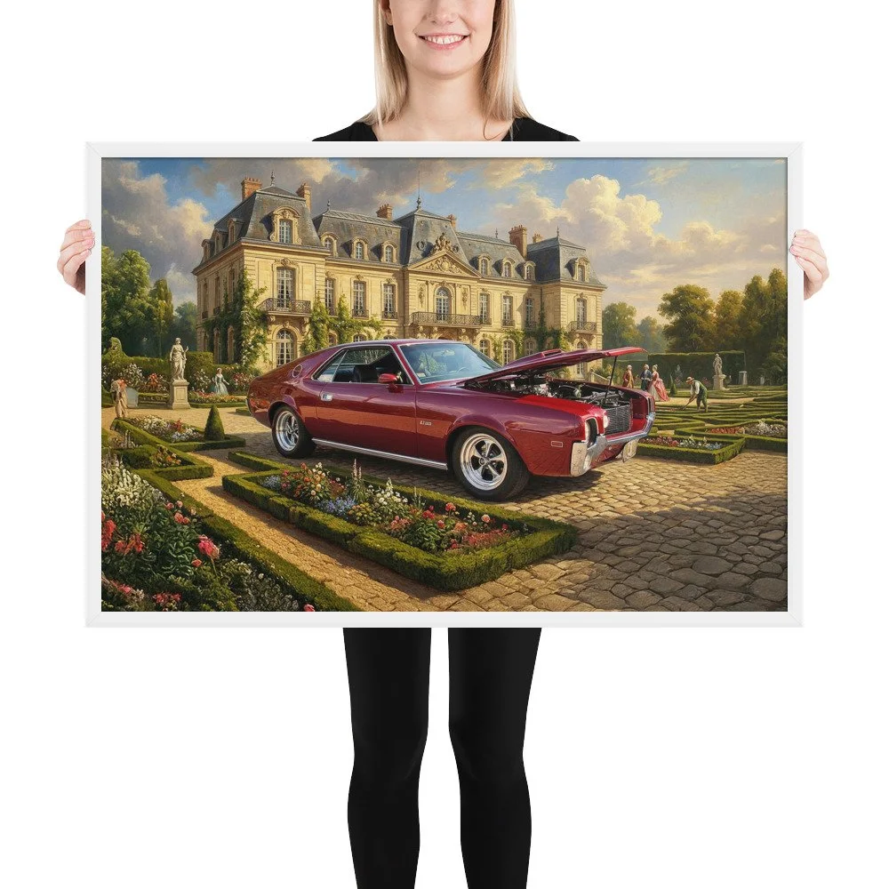 Framed photo paper poster