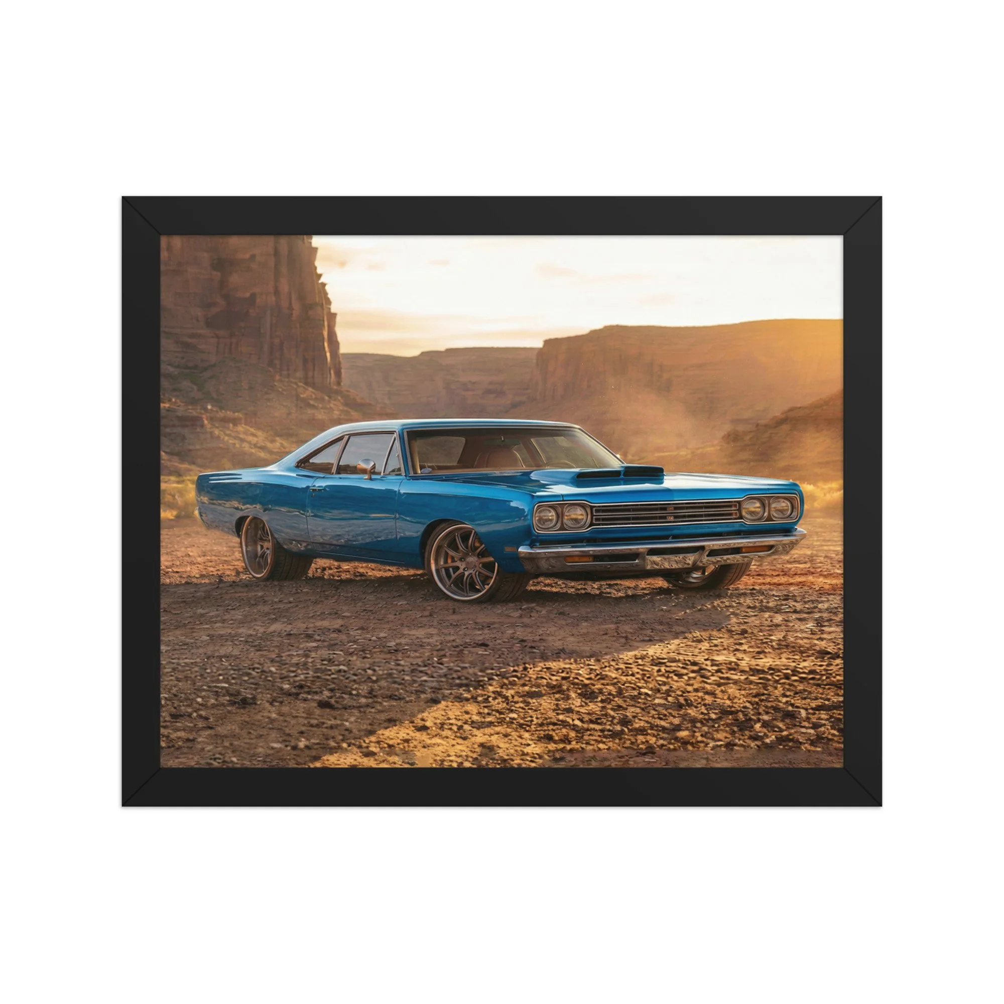 Framed poster