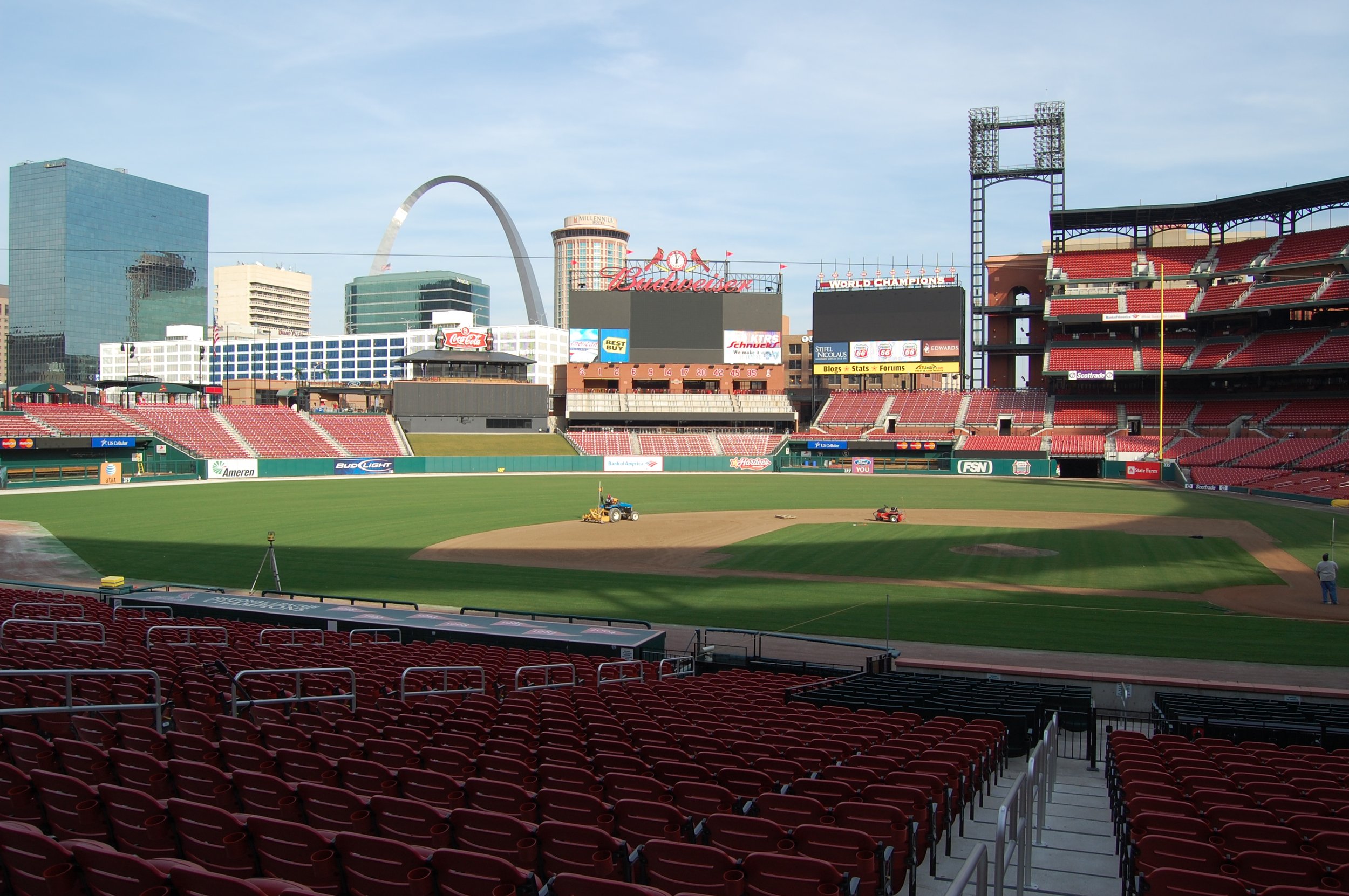 Opening day ready for the field at the new Busch Stadium - St. Louis, MO