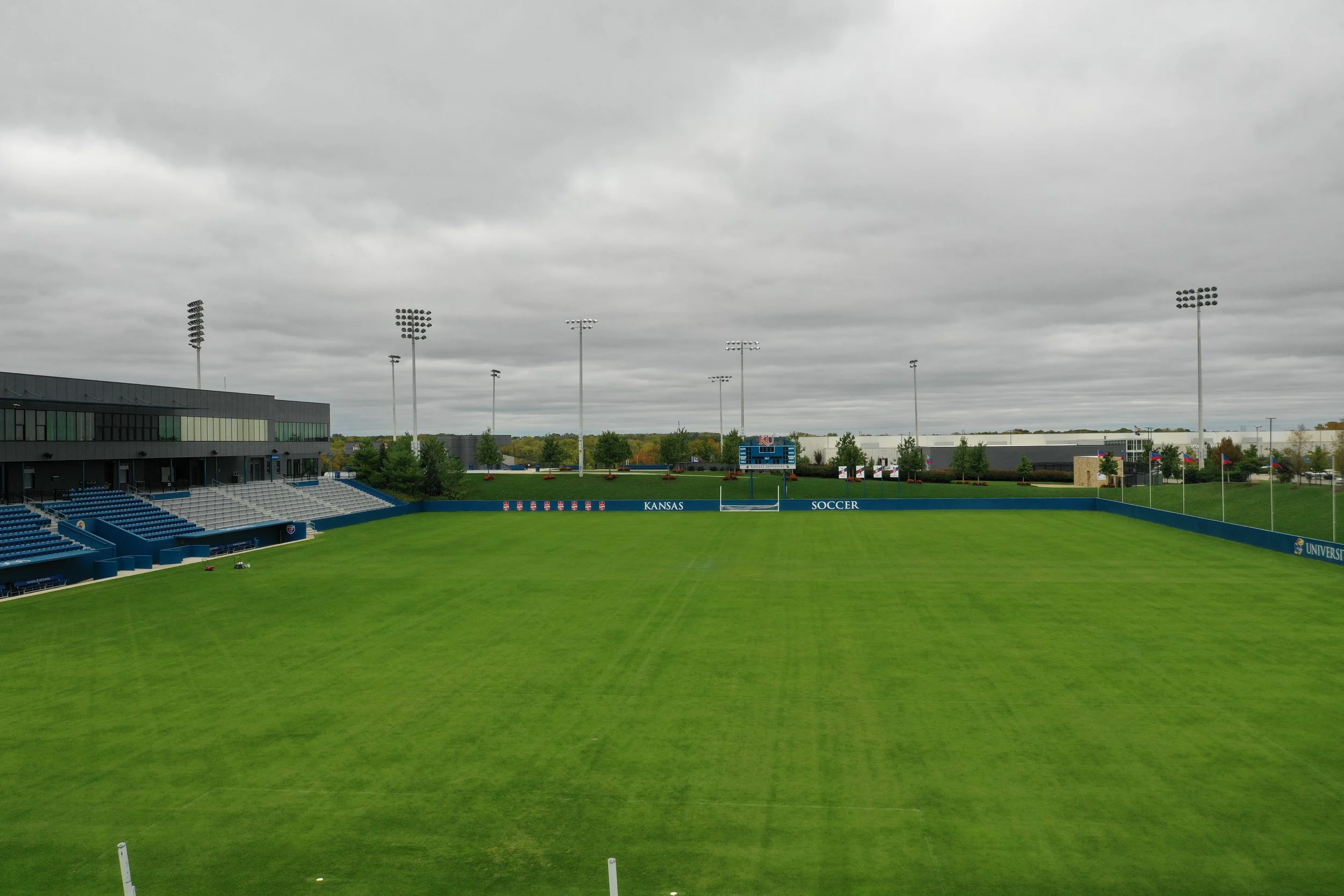 Maintenance on an elite soccer college field