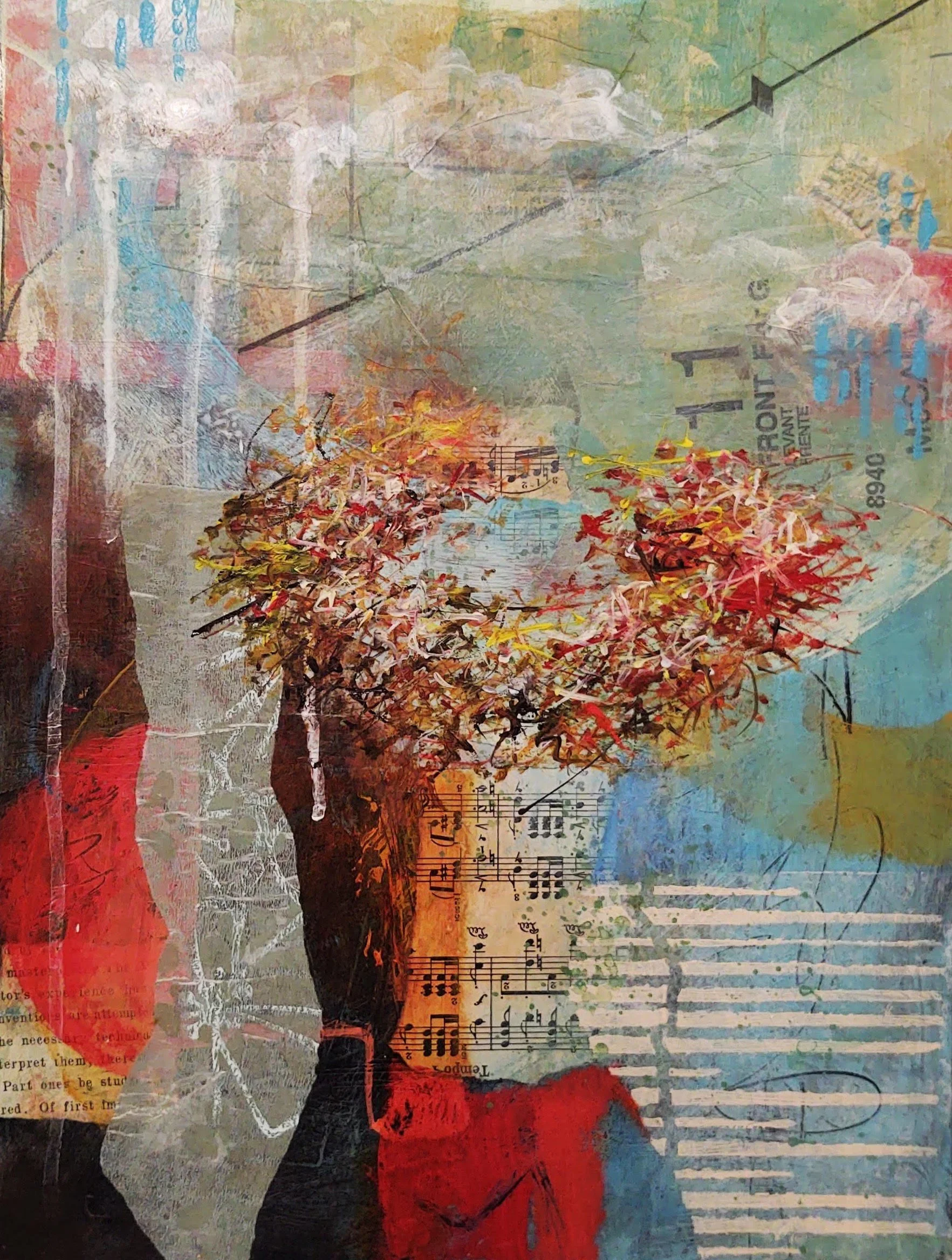 Collage and mixed media on paper