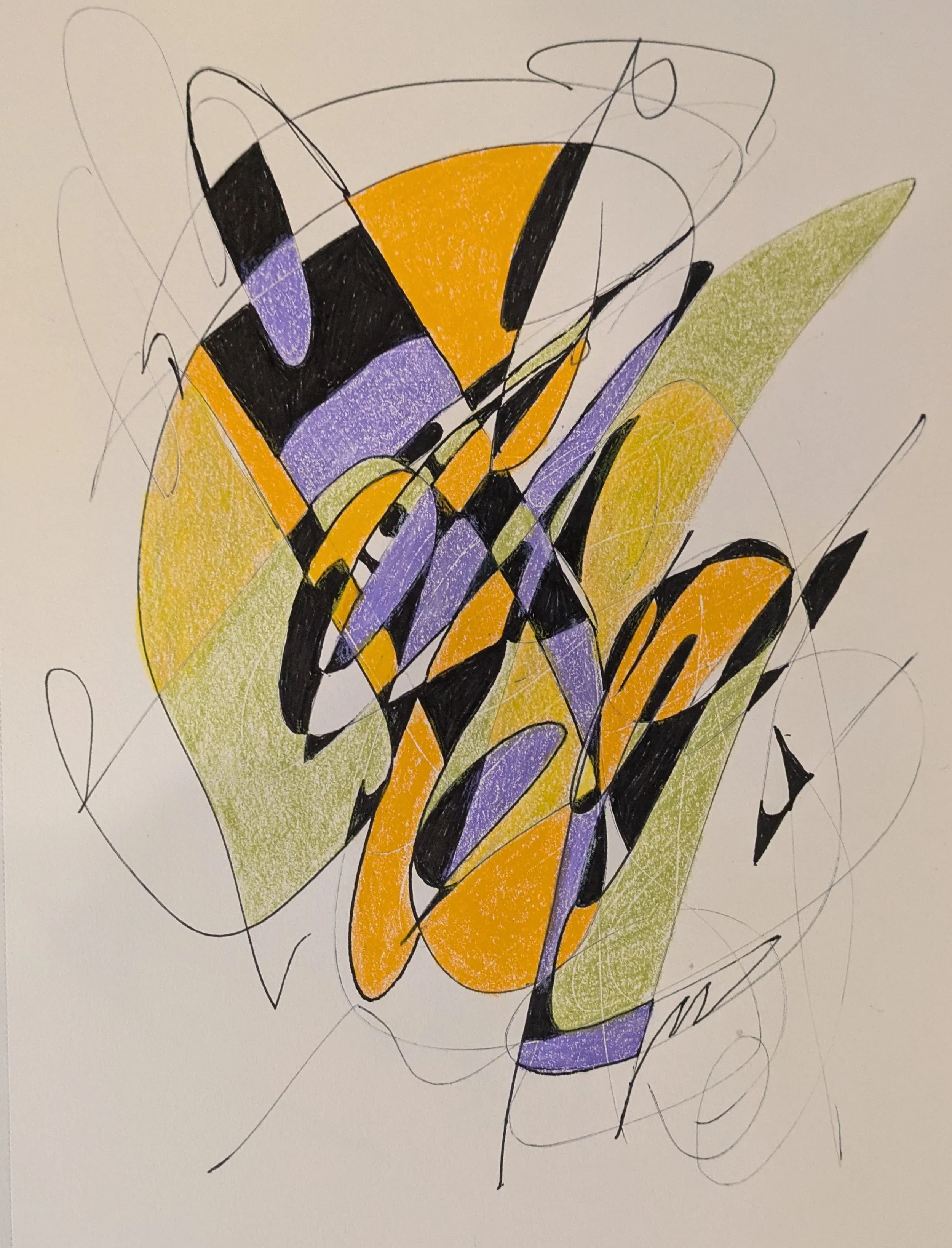 Sketchbook 1, 12"x9", ink and crayon on paper