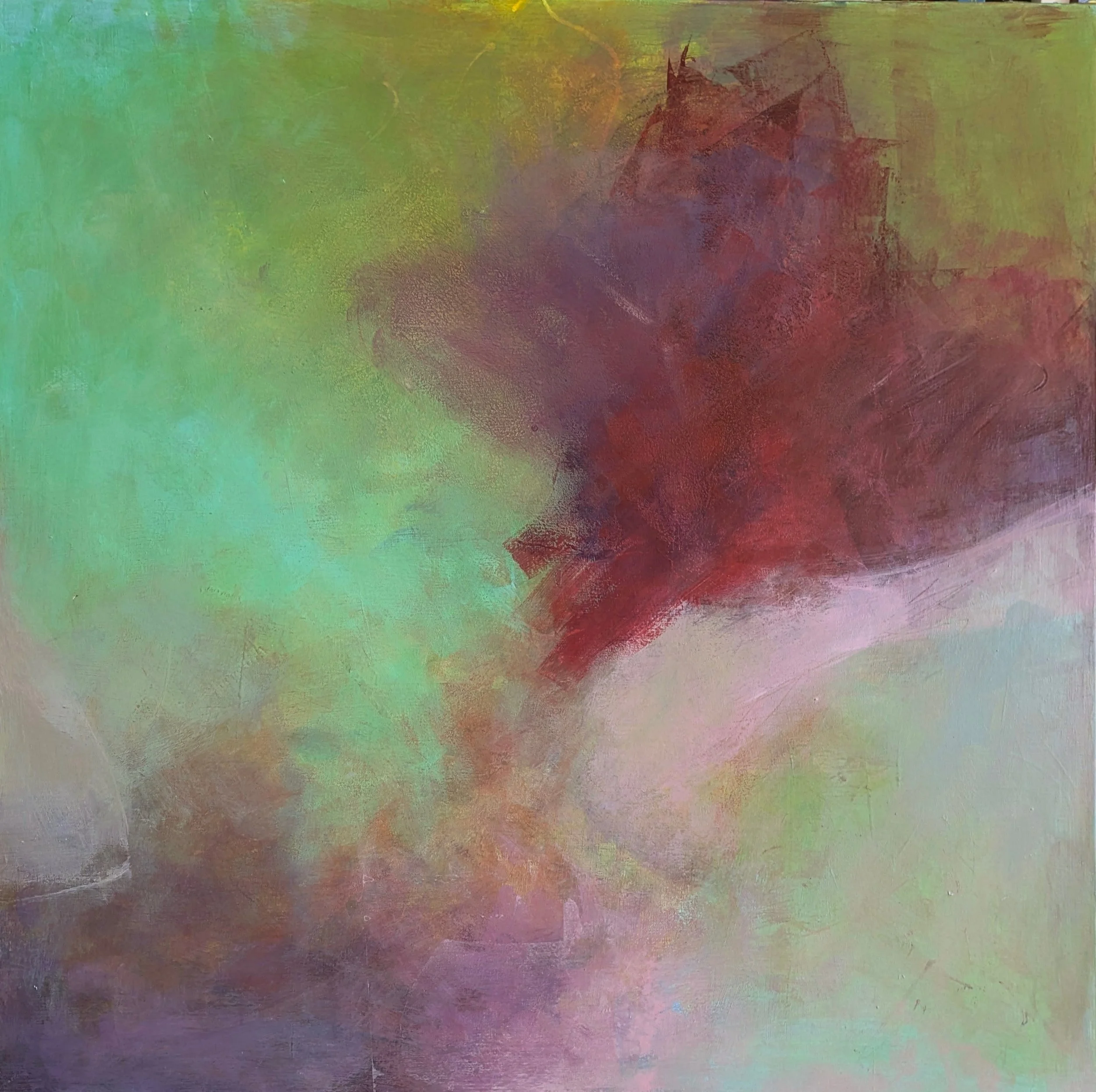 Emergence, 24"x24", acrylic on wood panel. Available.