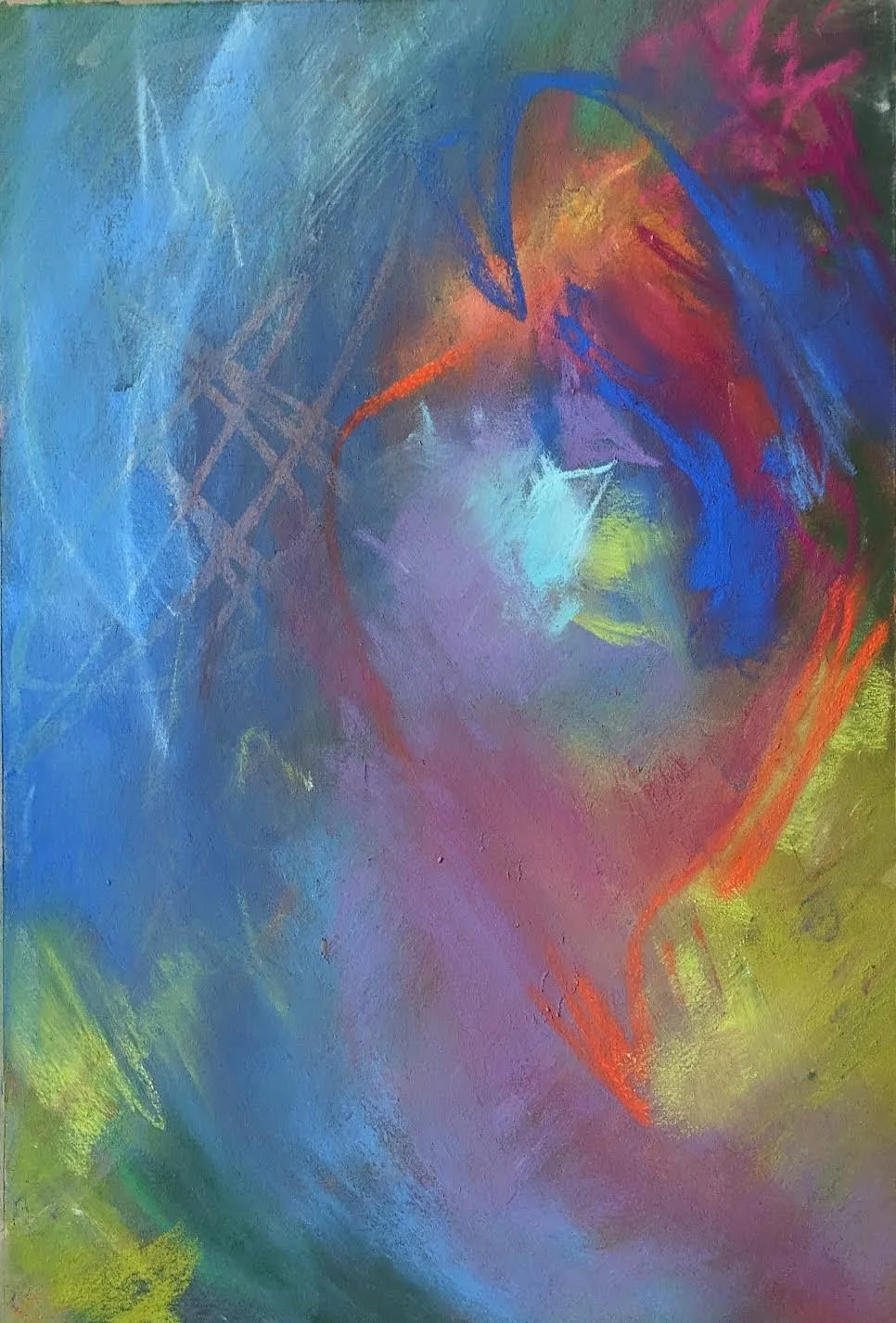 Somewhere out there, 12"x9", pastel on paper