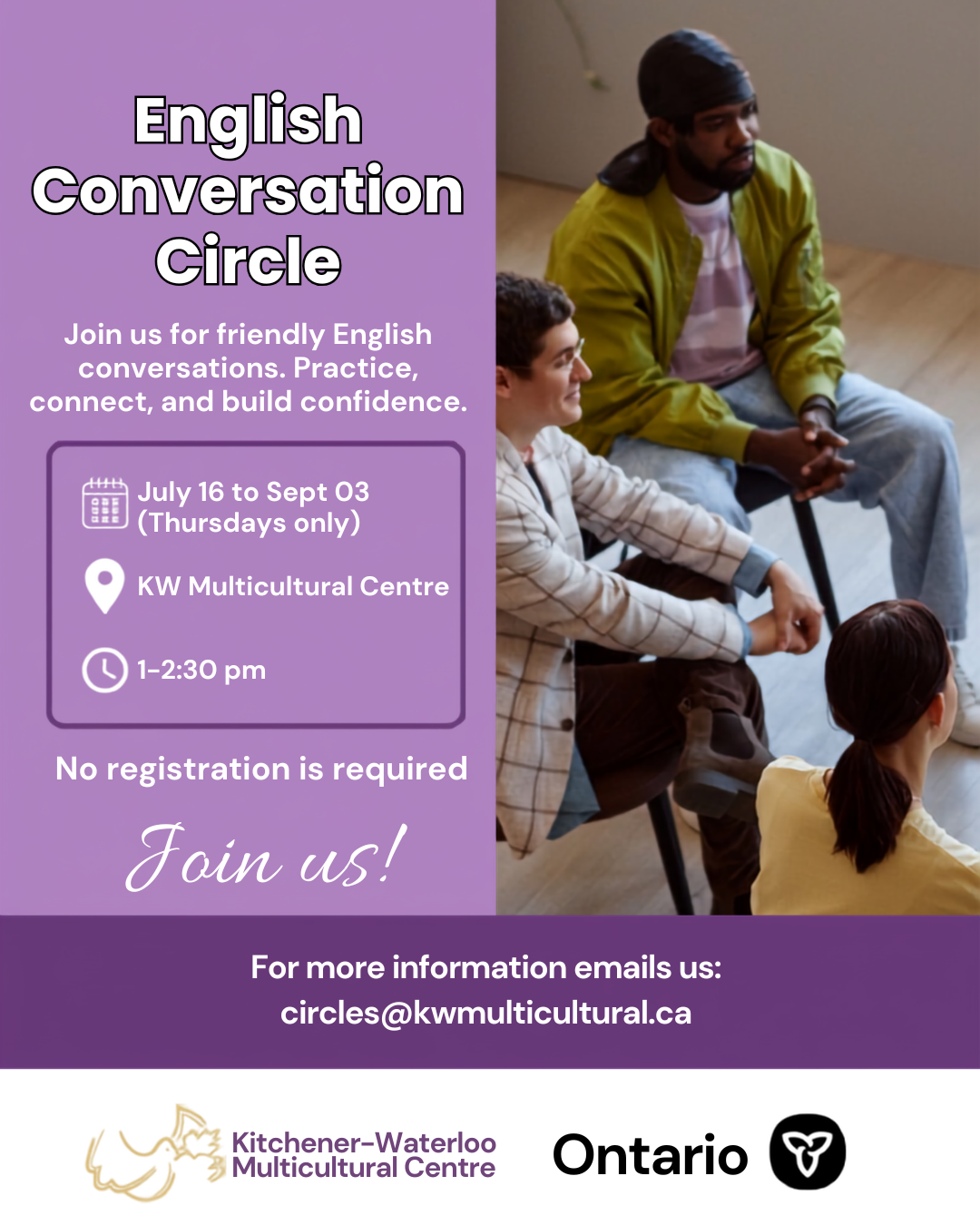 English Conversation Circle at KW Multicultural Centre