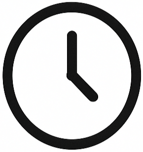 Clock showing 3 o'clock.