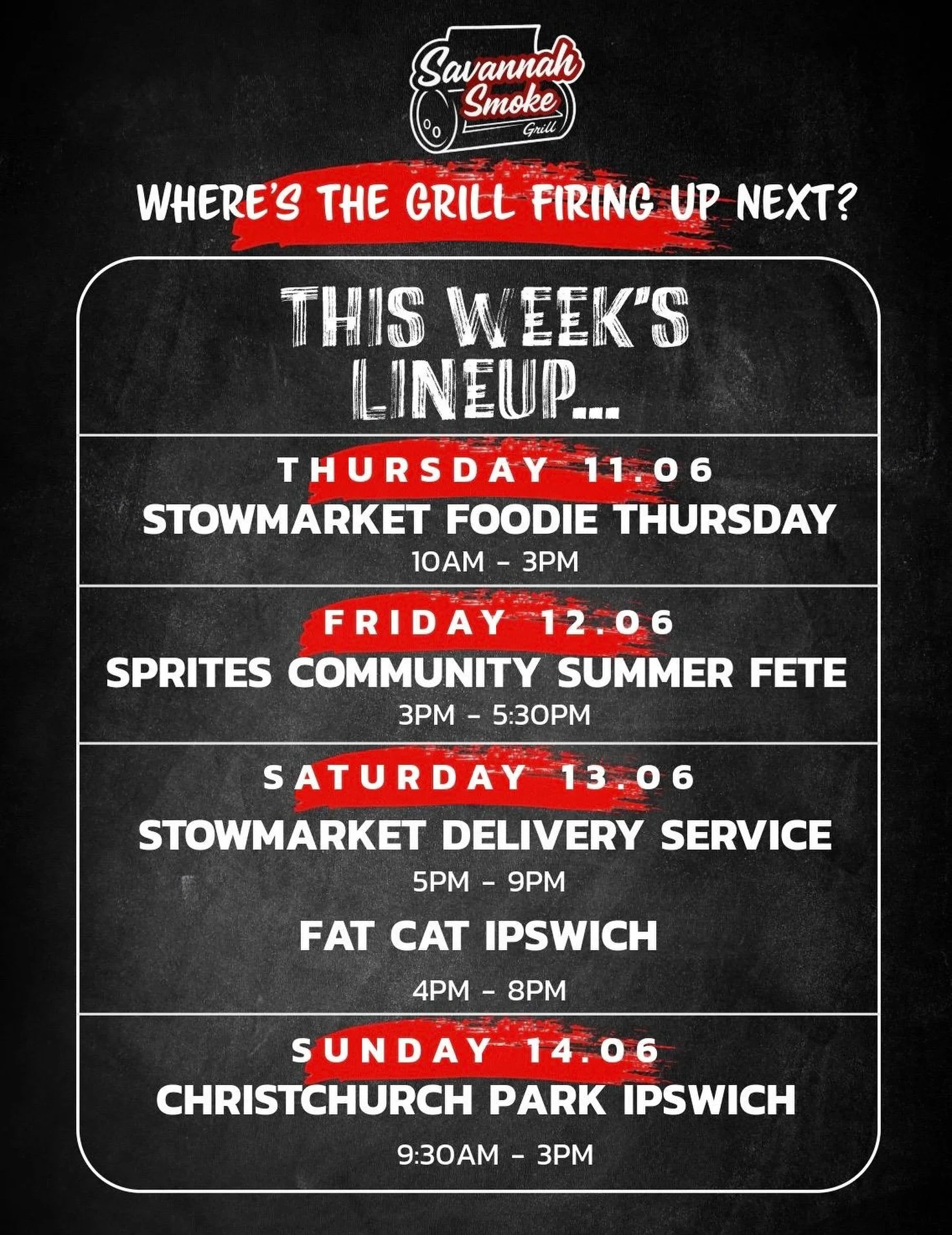 Where to catch the grill this weekend? ❤️🔥

#stowmarket #suffolk #essex #norfolk