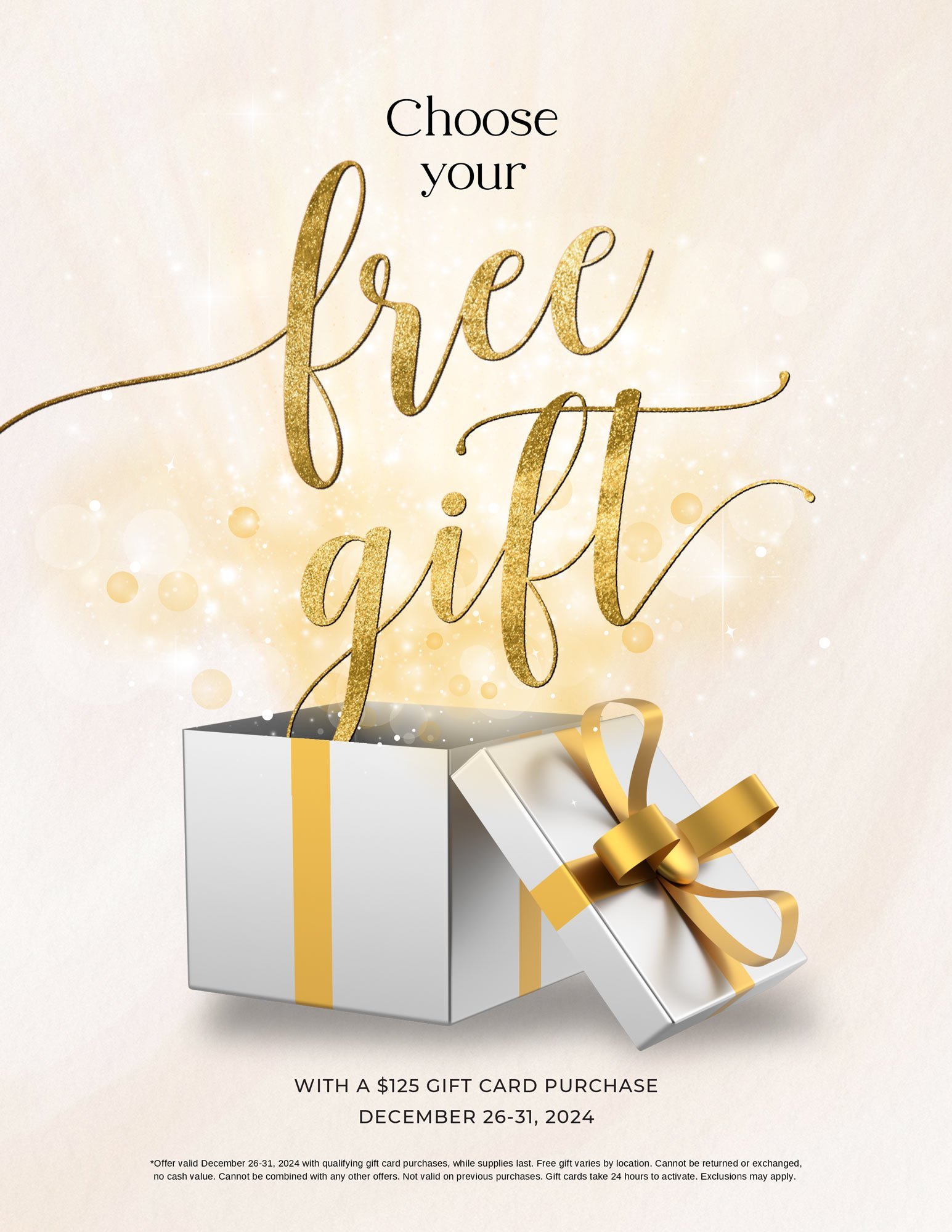 Choose Your Free Gift with Gift Card Purchase!