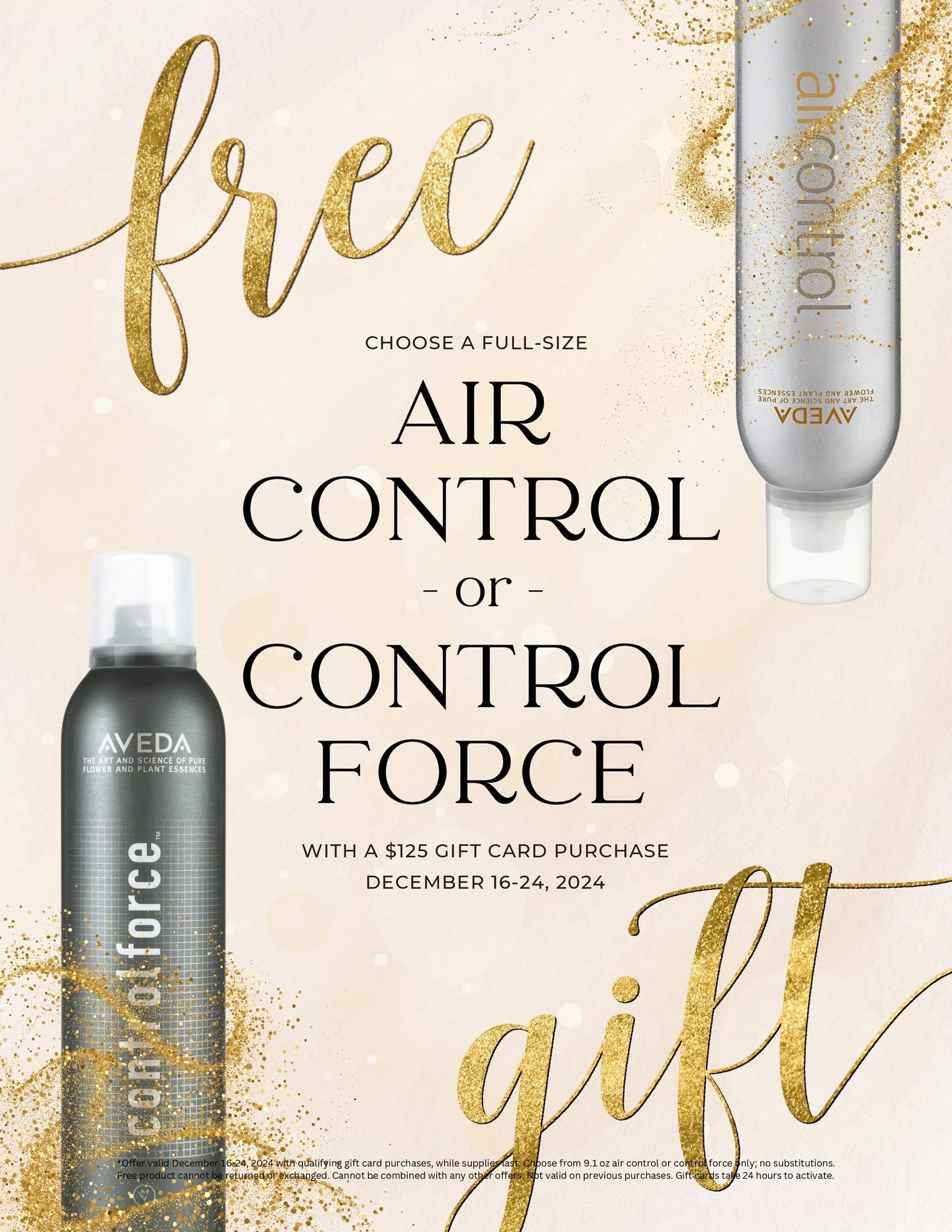FREE Air Control or Control Force with Gift Card Purchase!