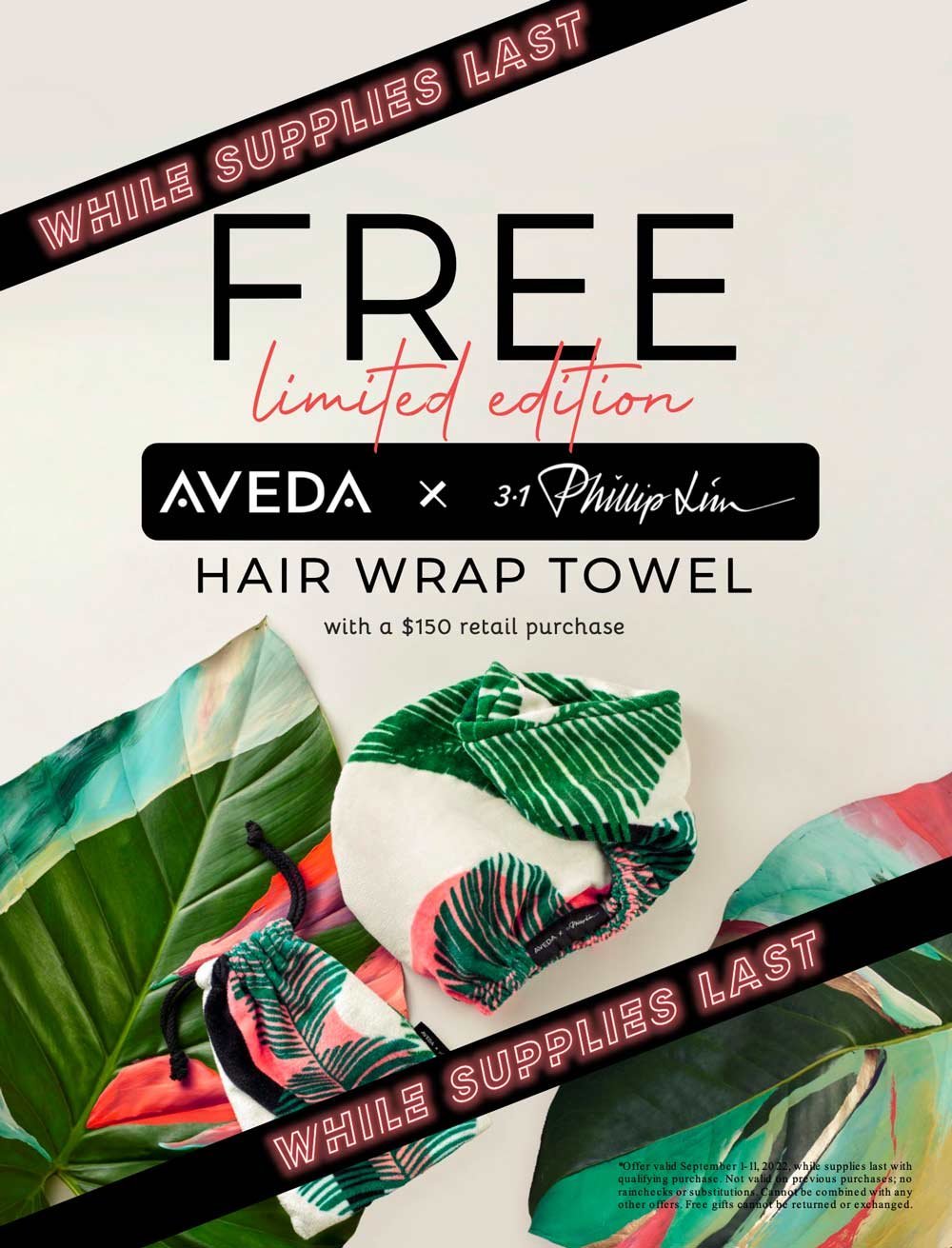 FREE Limited Edition HAIR TOWEL WRAP with purchase!