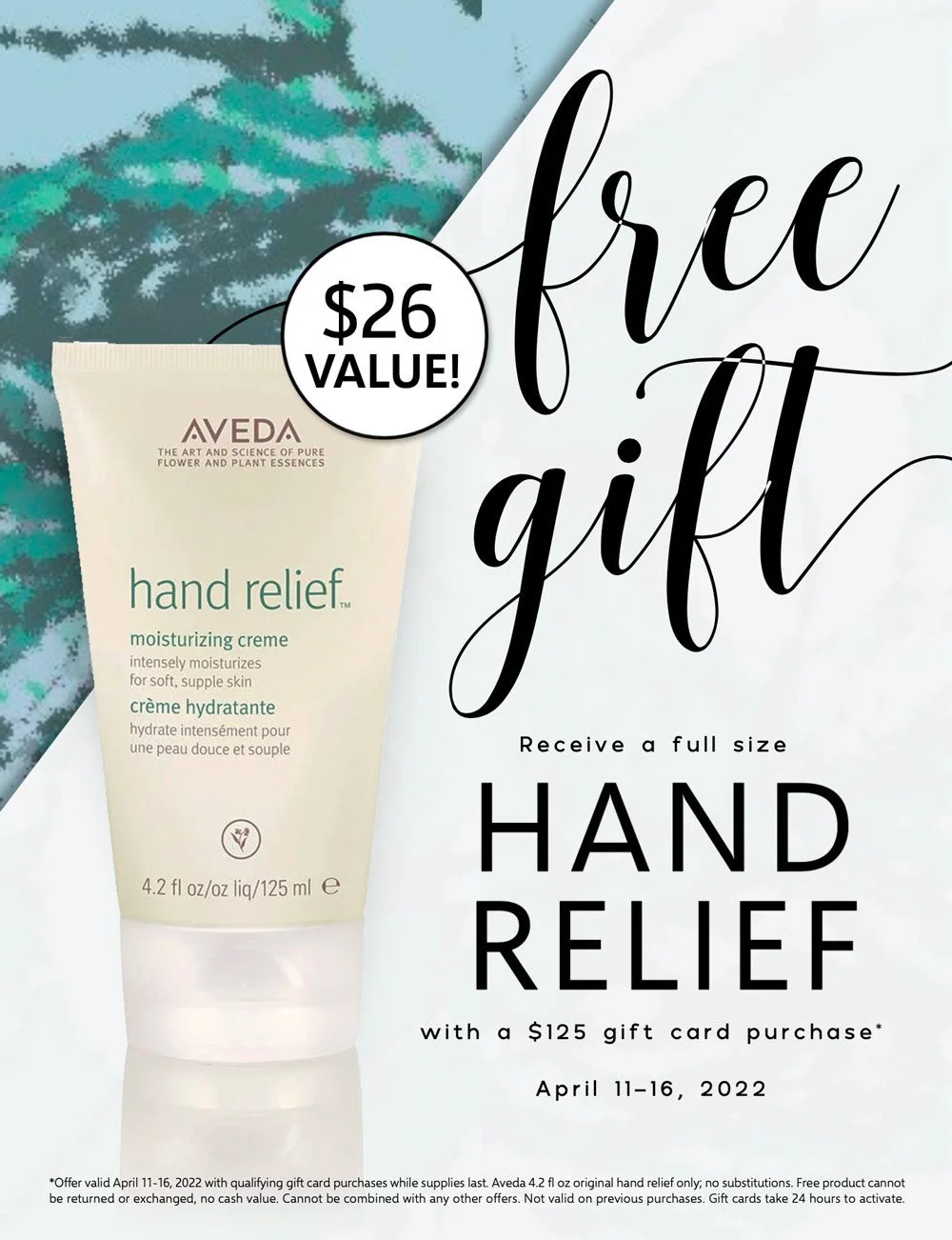 FREE Gift with Gift Card Purchase through April 16!