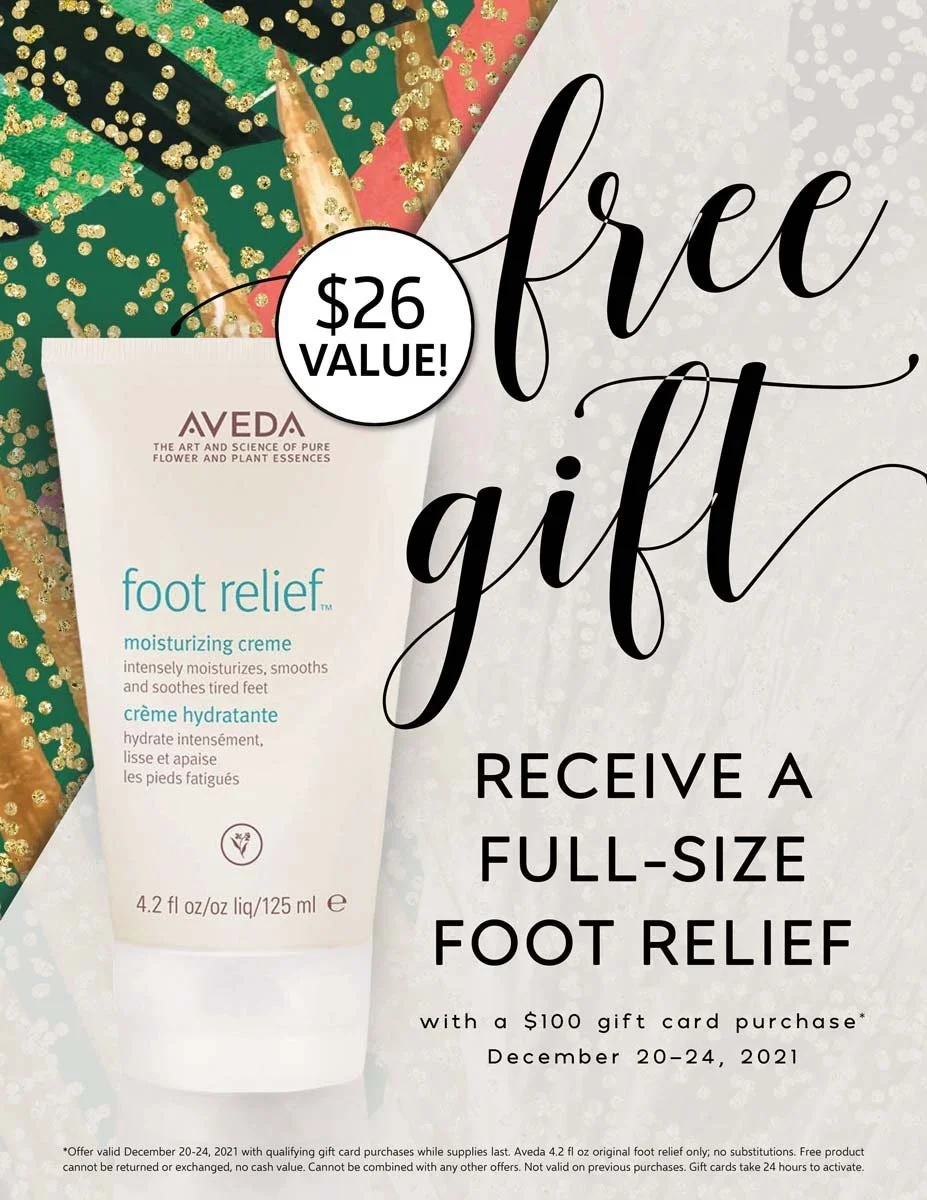Free Full Size Foot Relive with Purchase!