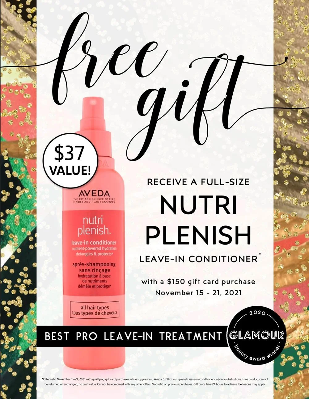 FREE Full-Size Nutriplenish Leave-In Conditioner with Gift Card Purchase!
