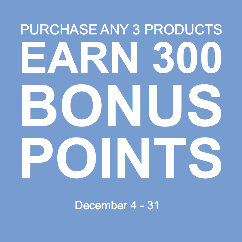 Purchase Any 3 Products, Earn 300 BONUS Points