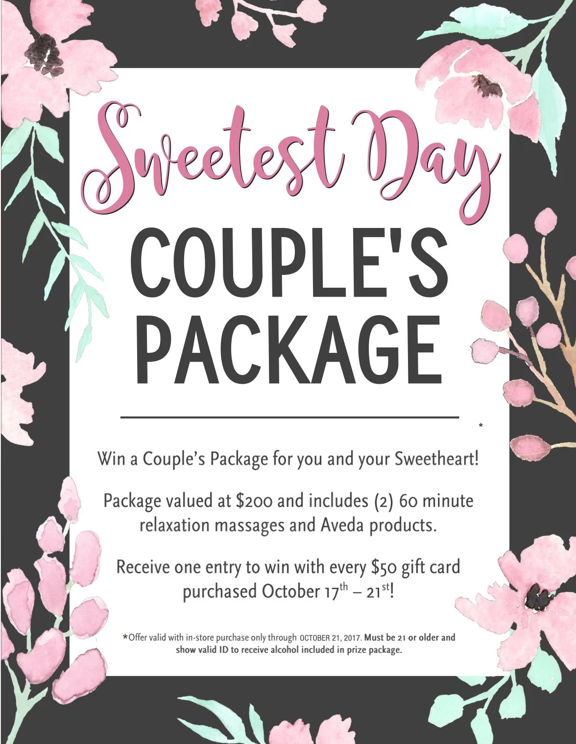 Win a Sweetest Day Couples Package 