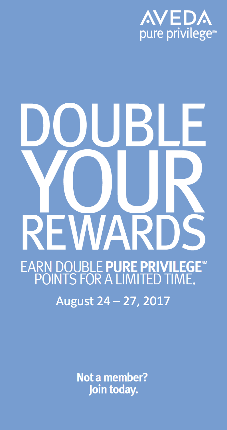 Summer Double Points Event! August 24 – 27
